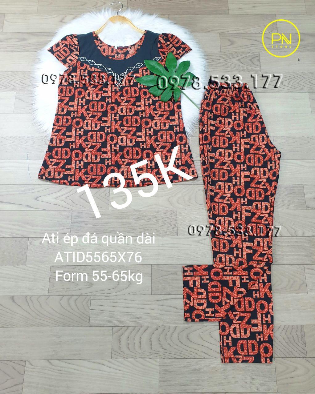 [55-65] Đồ bộ trung niên Ati ép đá quần dài cao cấp - ATID5065X76