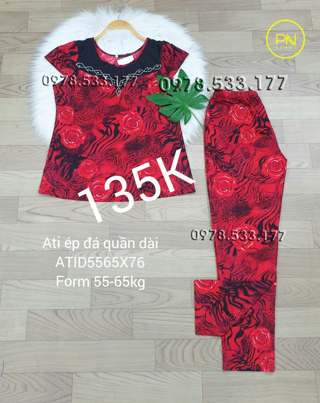 [55-65] Đồ bộ trung niên Ati ép đá quần dài cao cấp - ATID5065X76