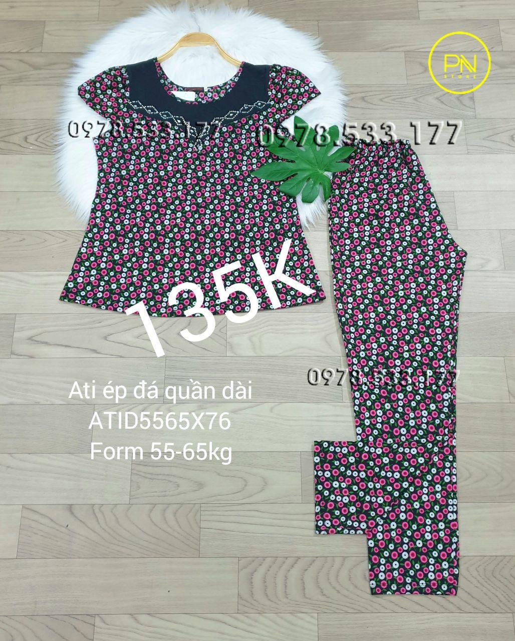 [55-65] Đồ bộ trung niên Ati ép đá quần dài cao cấp - ATID5065X76