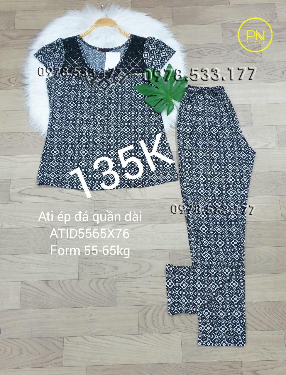 [55-65] Đồ bộ trung niên Ati ép đá quần dài cao cấp - ATID5065X76