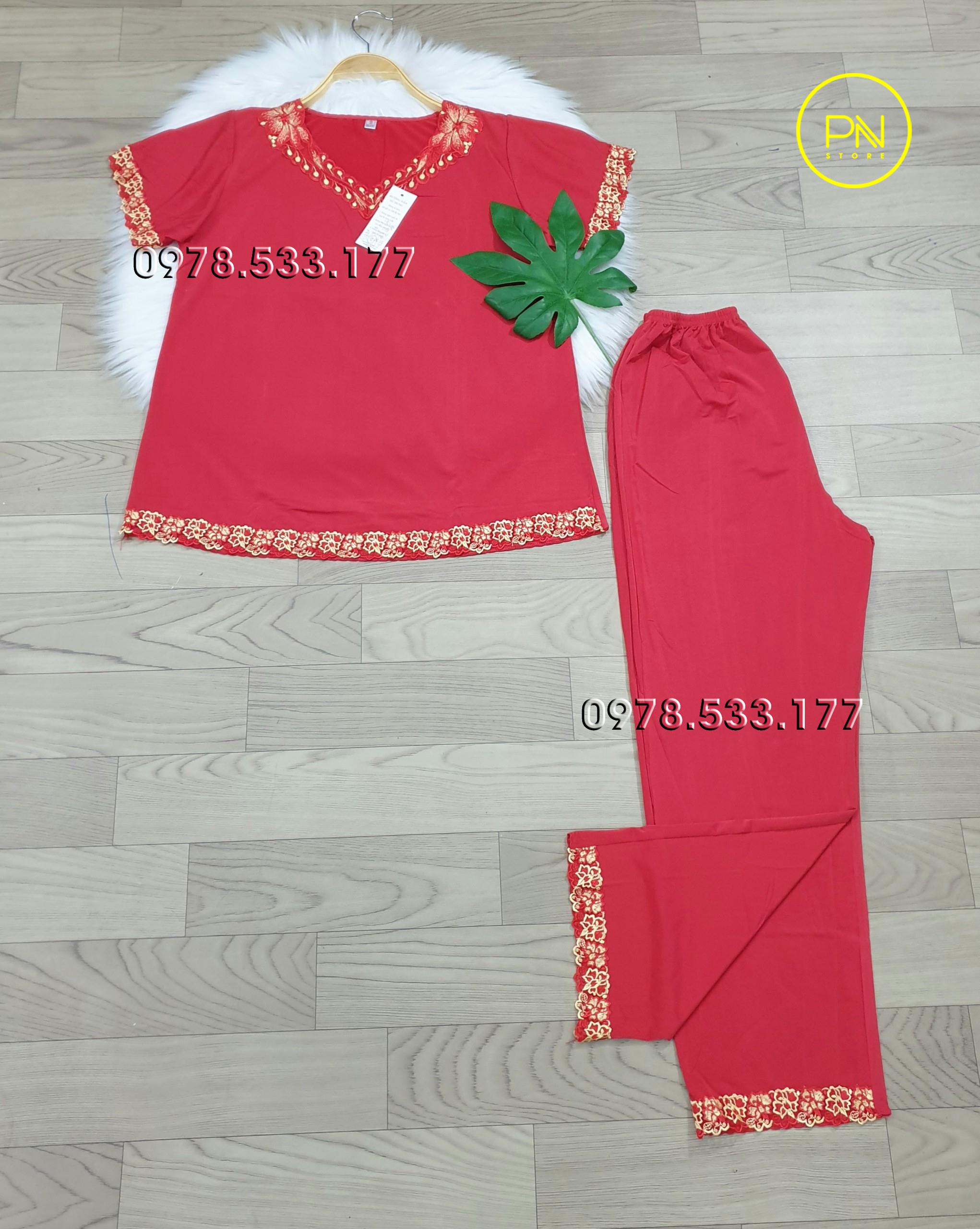 [55-65kg] Đồ bộ trung niên thun lạnh phối ren cao cấp - TLRD5565X26