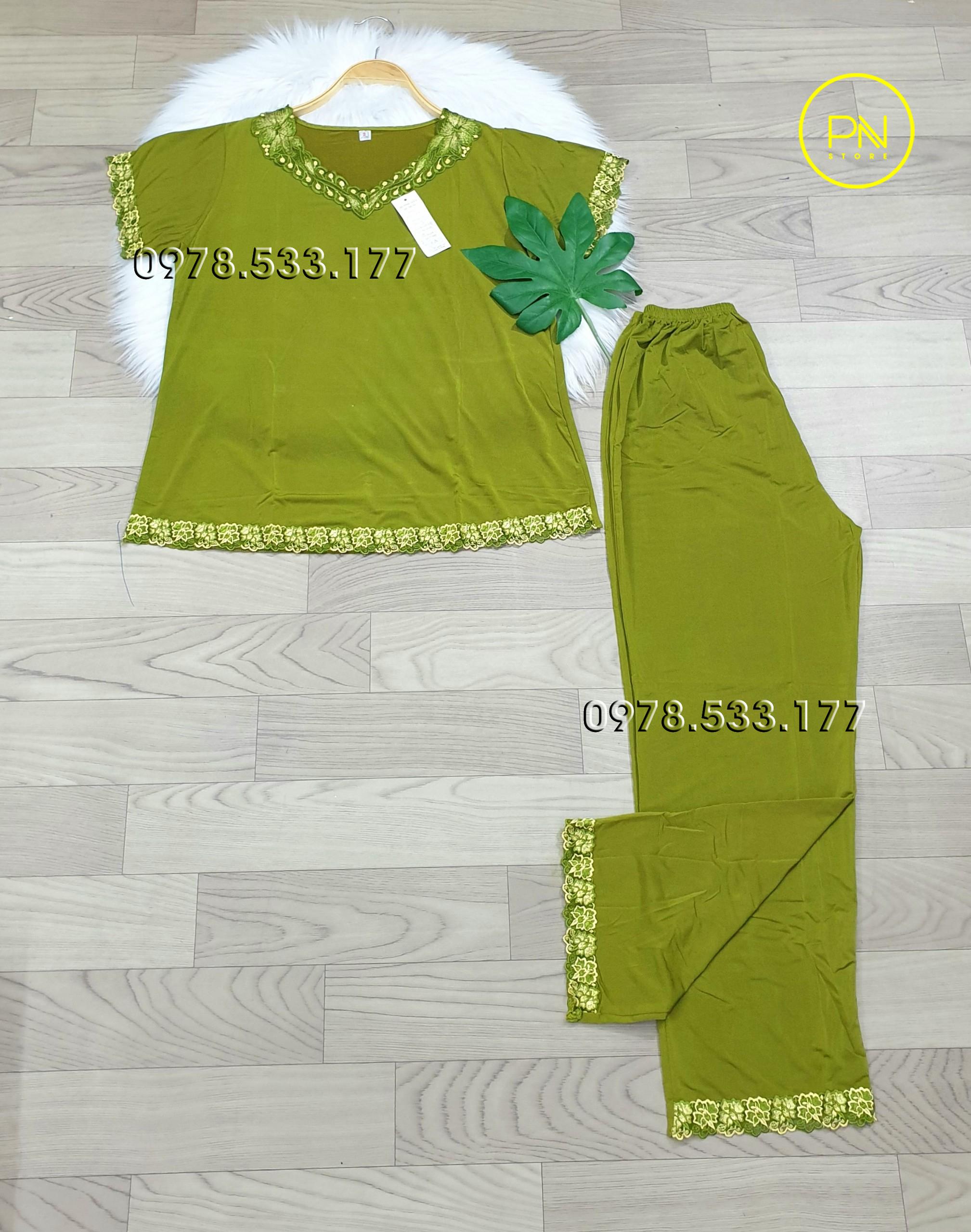 [55-65kg] Đồ bộ trung niên thun lạnh phối ren cao cấp - TLRD5565X26