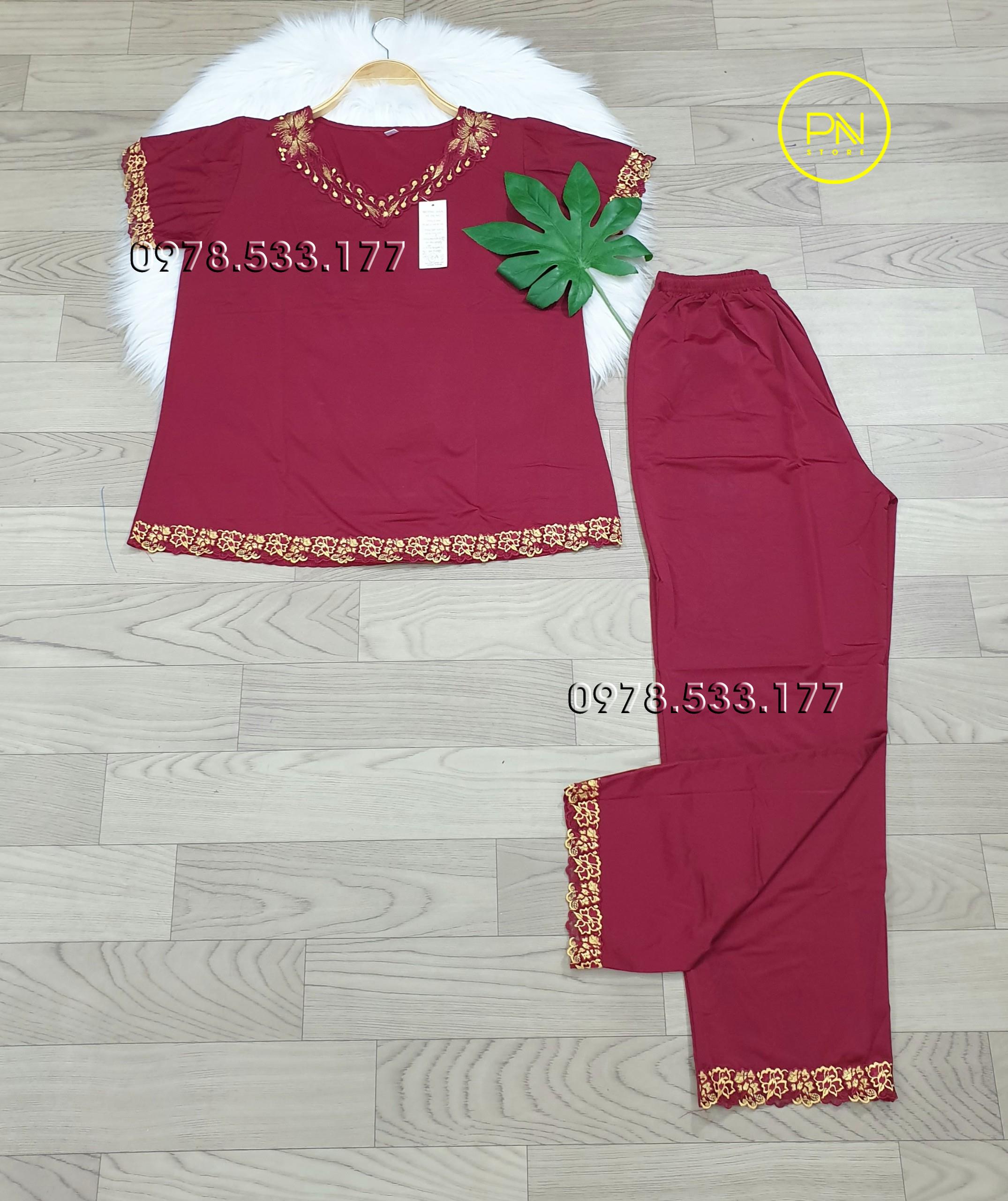 [55-65kg] Đồ bộ trung niên thun lạnh phối ren cao cấp - TLRD5565X26