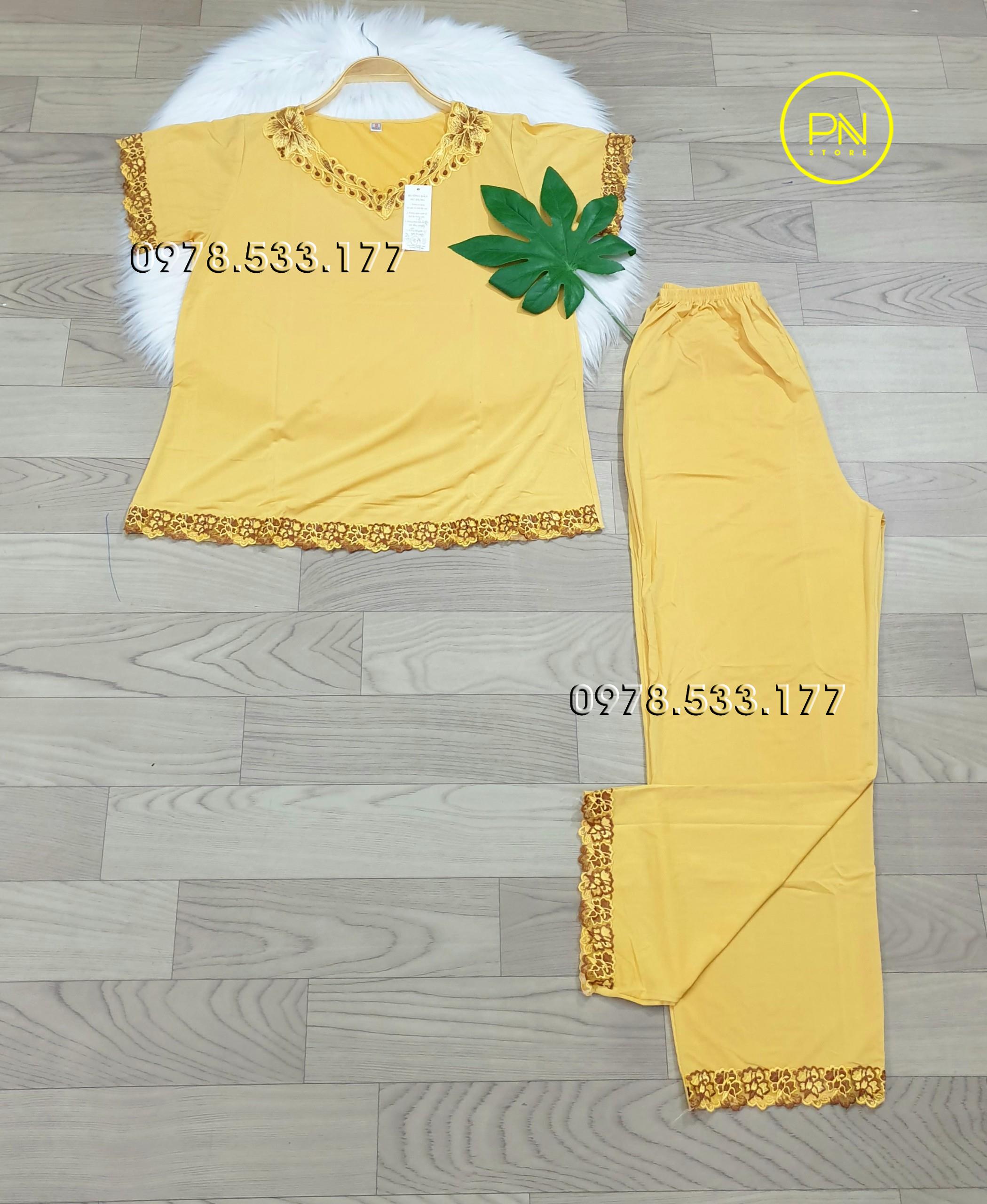 [55-65kg] Đồ bộ trung niên thun lạnh phối ren cao cấp - TLRD5565X26