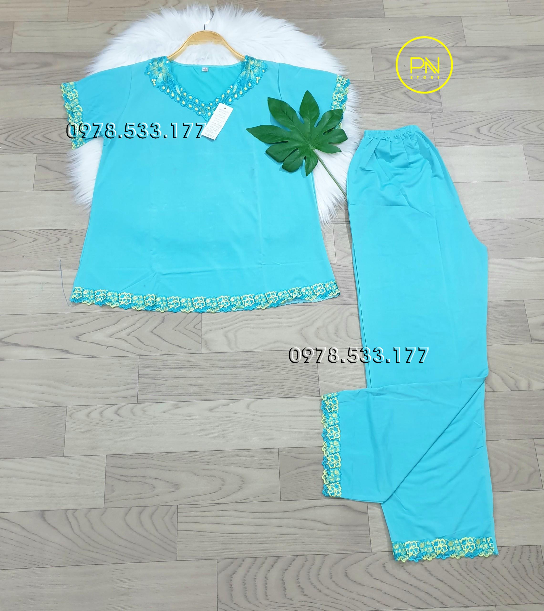 [55-65kg] Đồ bộ trung niên thun lạnh phối ren cao cấp - TLRD5565X26