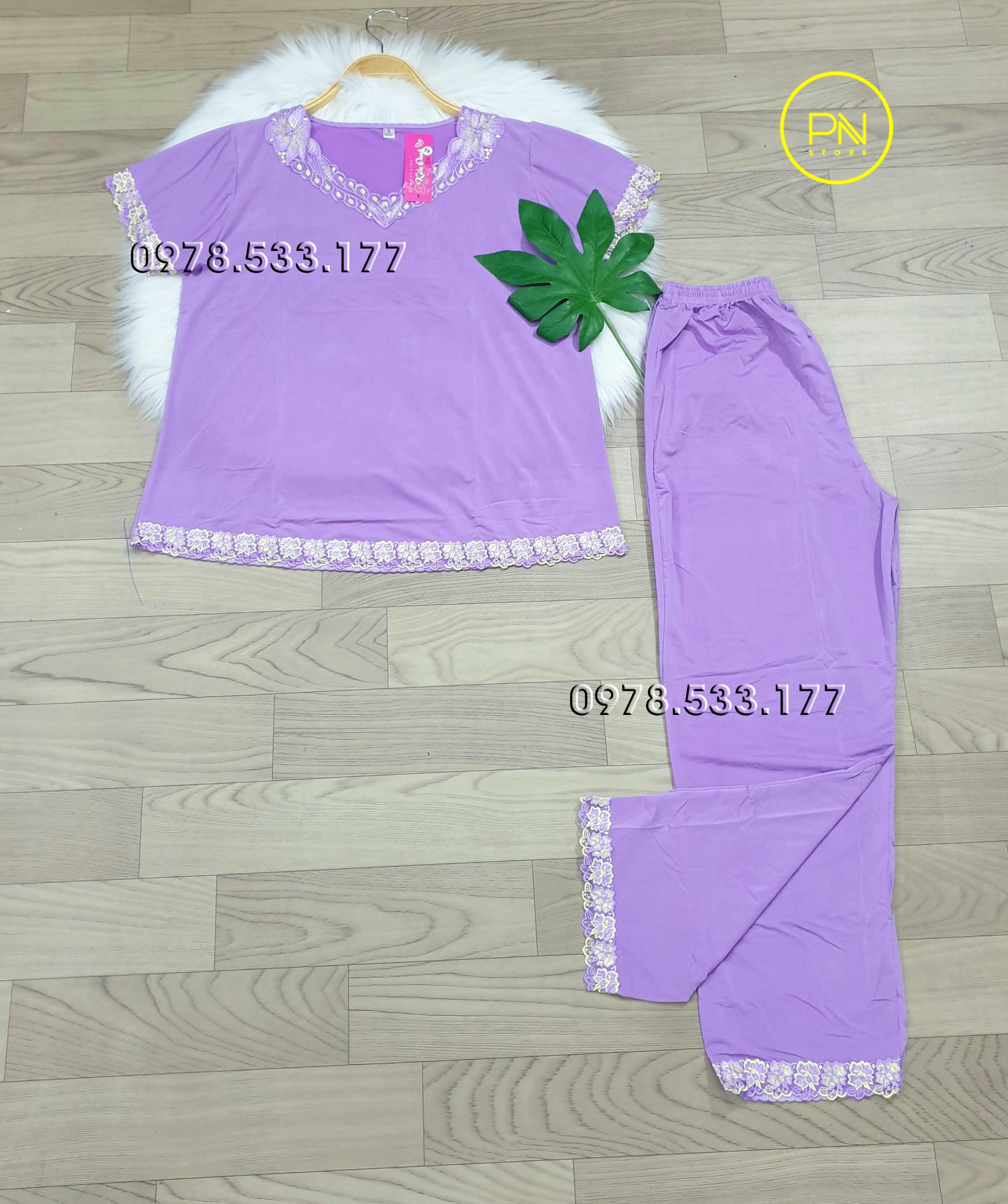 [55-65kg] Đồ bộ trung niên thun lạnh phối ren cao cấp - TLRD5565X26