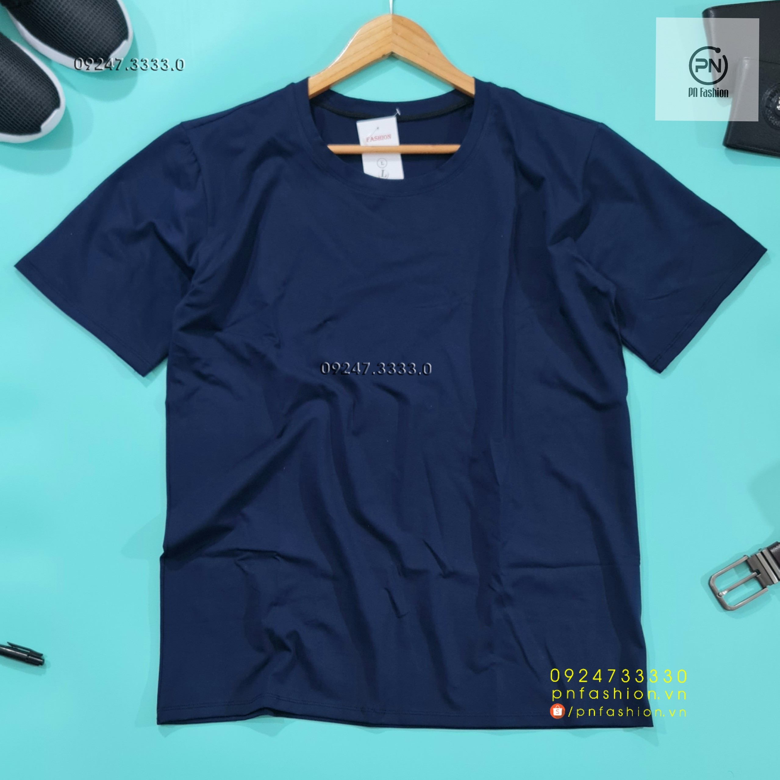 [58-64kg] Áo thun nam cổ tròn thun co giãn 4 chiều - PN03070901