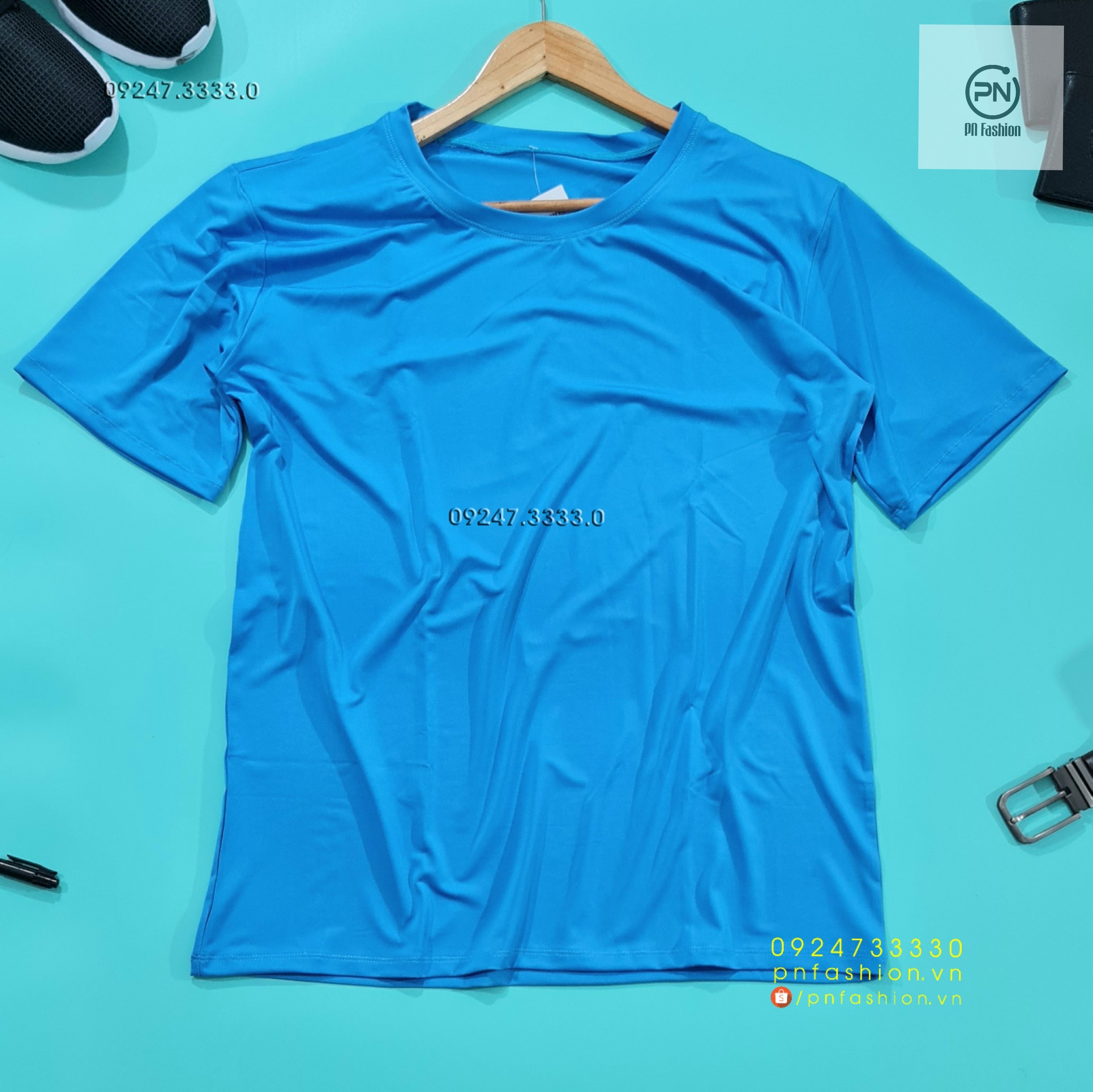 [58-64kg] Áo thun nam cổ tròn thun co giãn 4 chiều - PN03070901