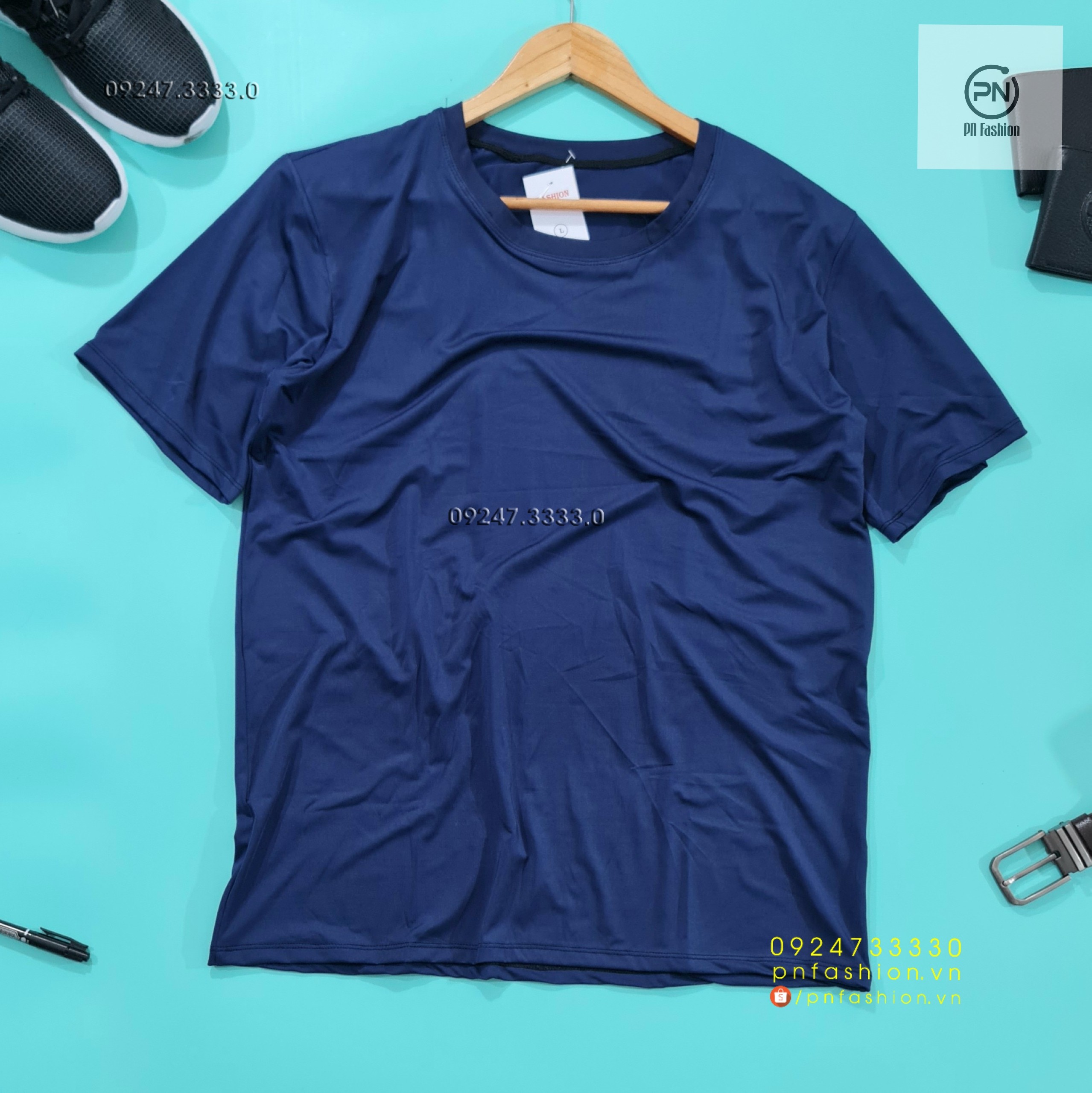 [58-64kg] Áo thun nam cổ tròn thun co giãn 4 chiều - PN03070901
