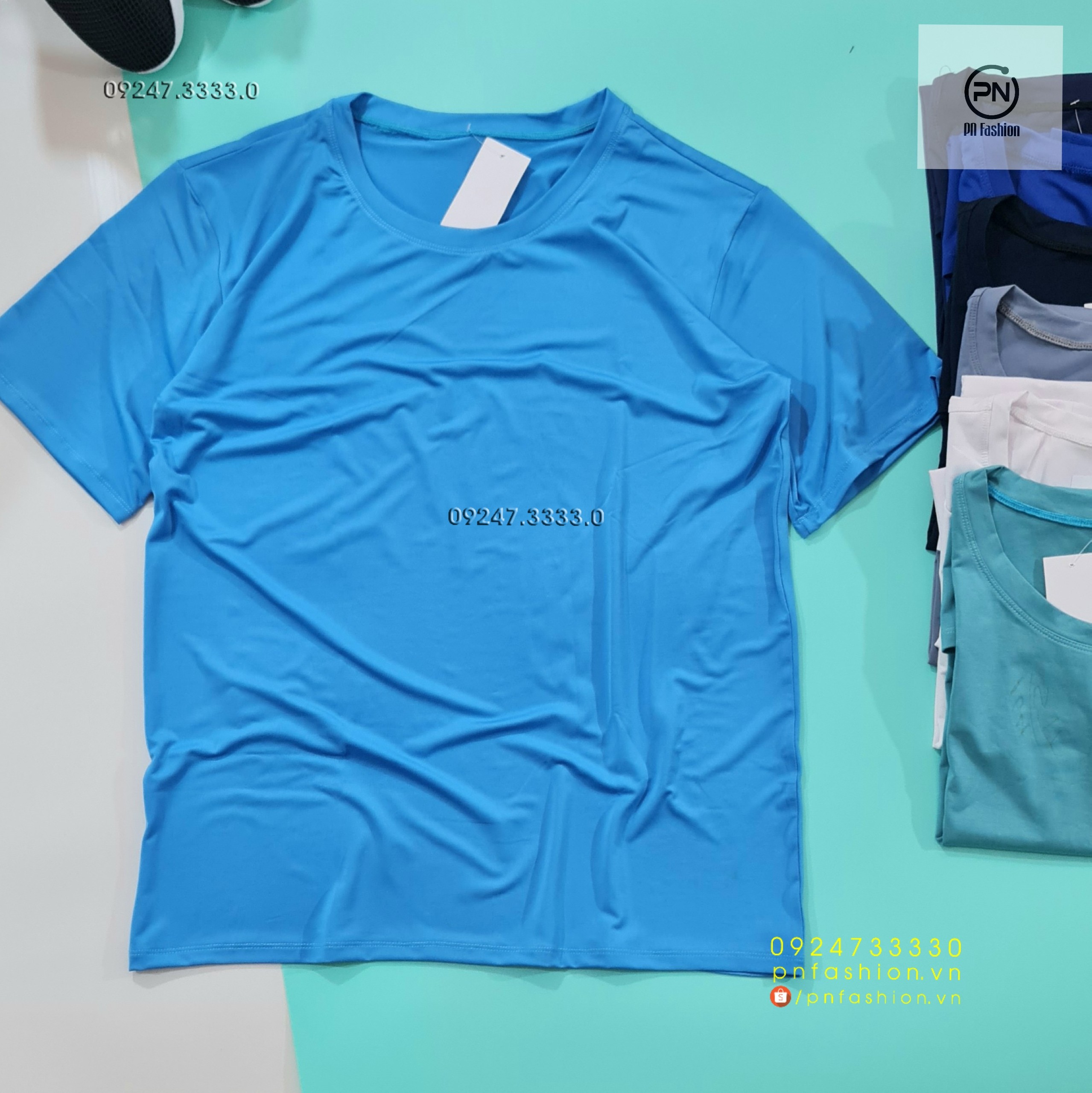 [58-64kg] Áo thun nam cổ tròn thun co giãn 4 chiều - PN03070901