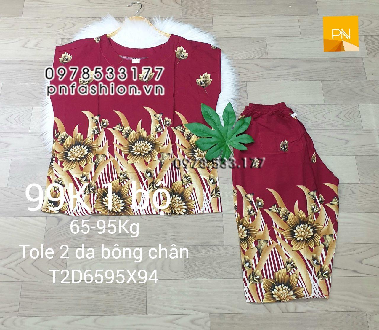 [65-95kg] Đồ bộ trung niên tole 2 da quần lửng bông chân size đại - T2D6595X94