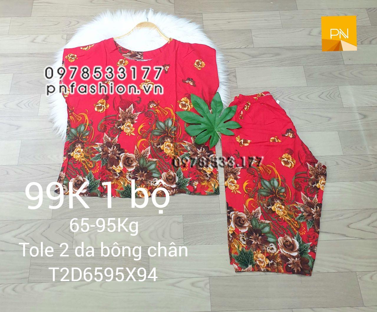 [65-95kg] Đồ bộ trung niên tole 2 da quần lửng bông chân size đại - T2D6595X94