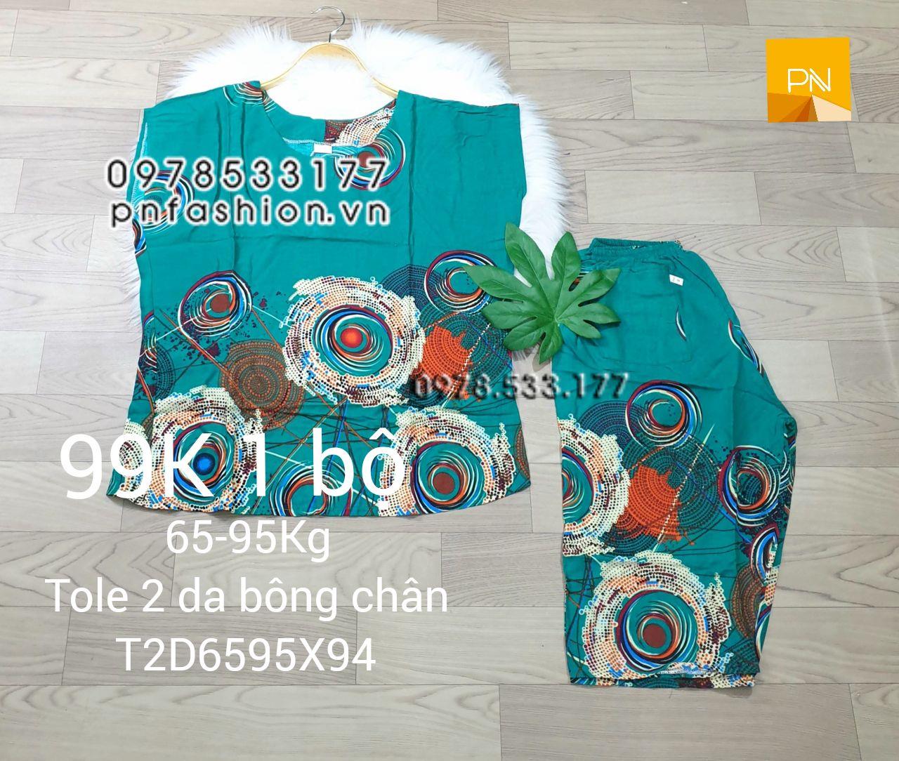 [65-95kg] Đồ bộ trung niên tole 2 da quần lửng bông chân size đại - T2D6595X94