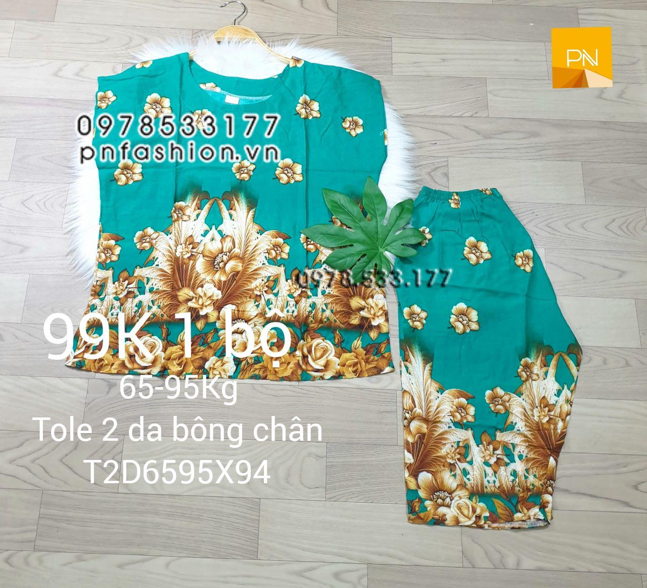 [65-95kg] Đồ bộ trung niên tole 2 da quần lửng bông chân size đại - T2D6595X94