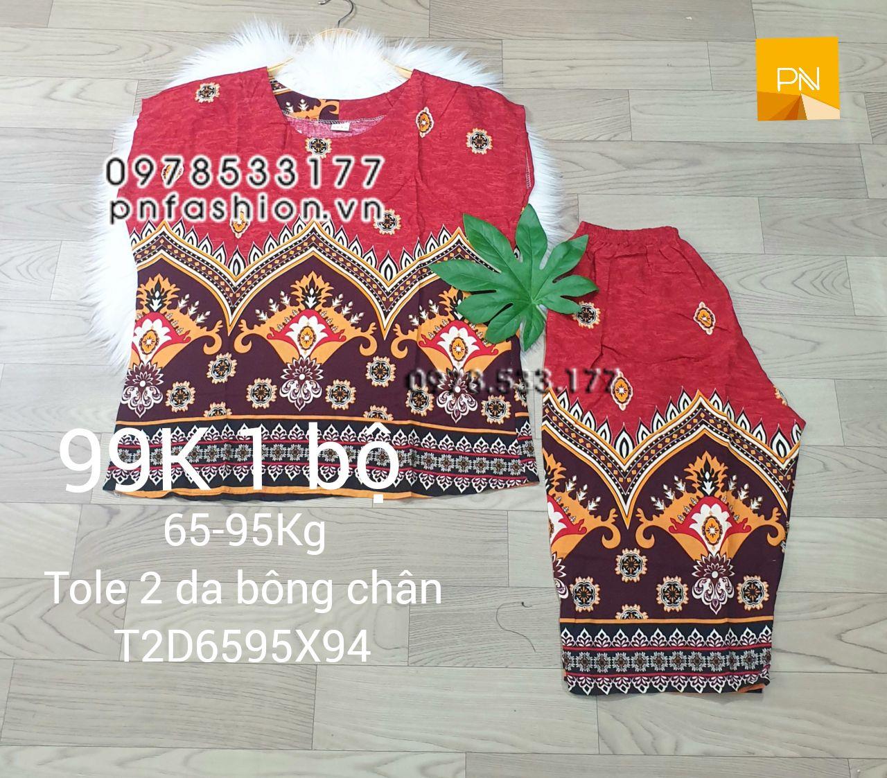 [65-95kg] Đồ bộ trung niên tole 2 da quần lửng bông chân size đại - T2D6595X94