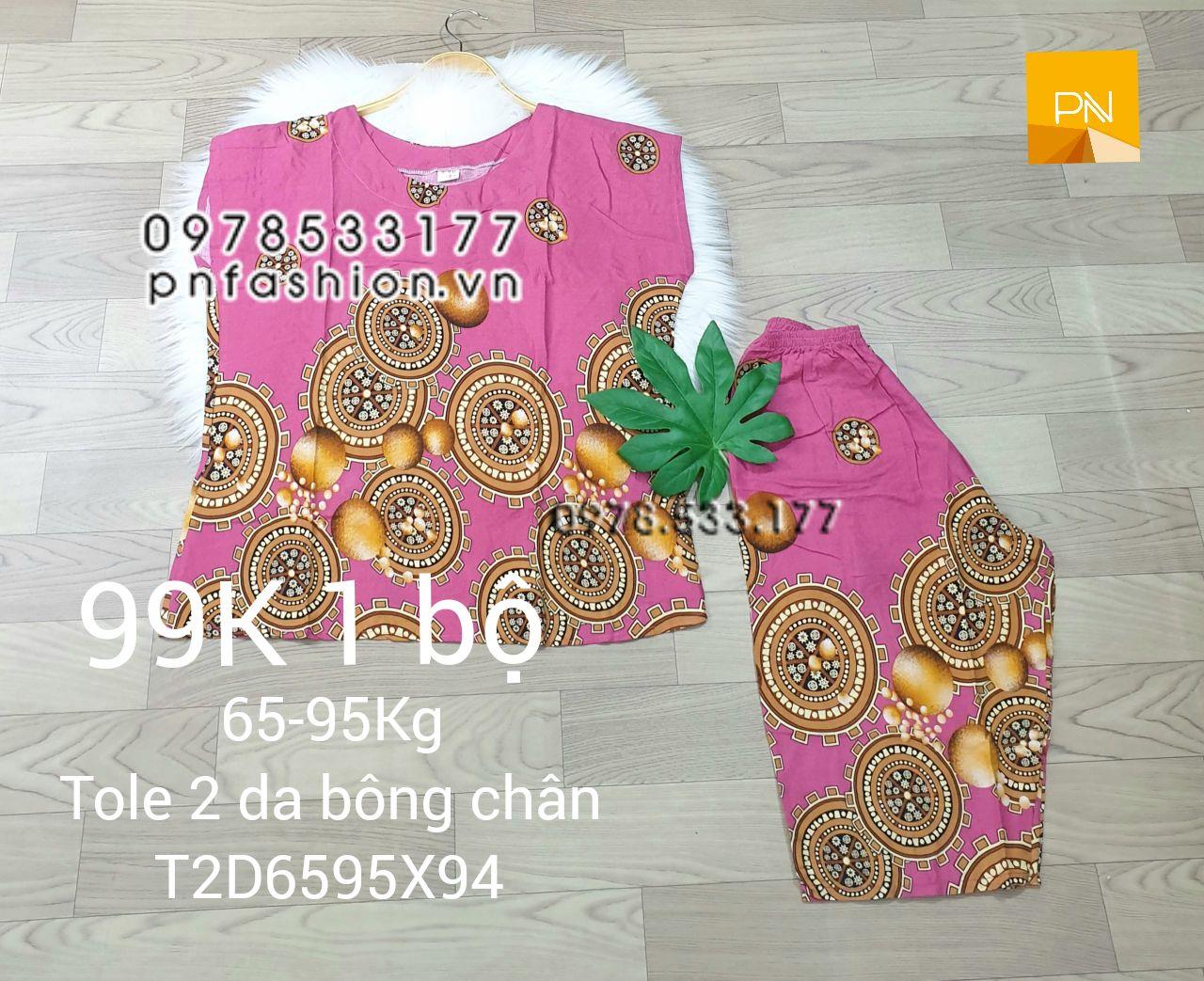 [65-95kg] Đồ bộ trung niên tole 2 da quần lửng bông chân size đại - T2D6595X94