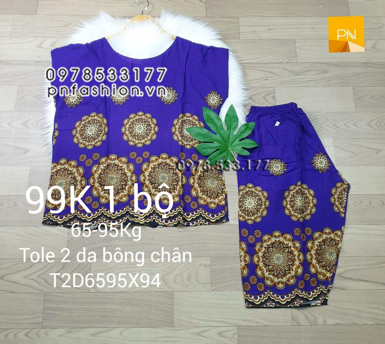 [65-95kg] Đồ bộ trung niên tole 2 da quần lửng bông chân size đại - T2D6595X94