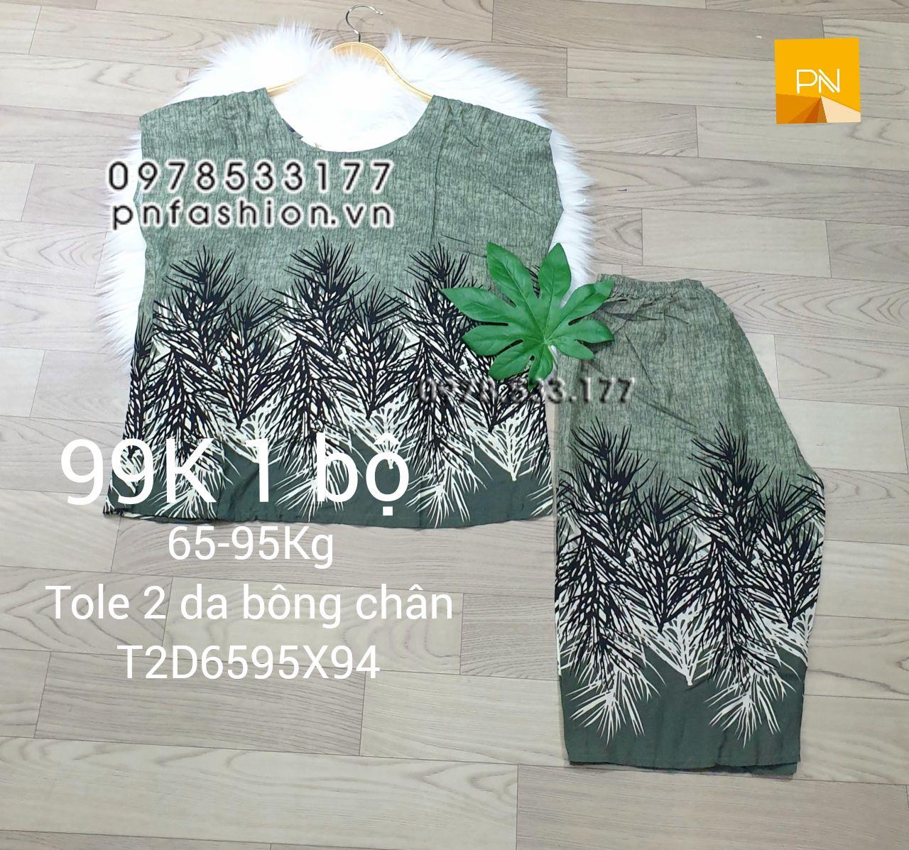 [65-95kg] Đồ bộ trung niên tole 2 da quần lửng bông chân size đại - T2D6595X94