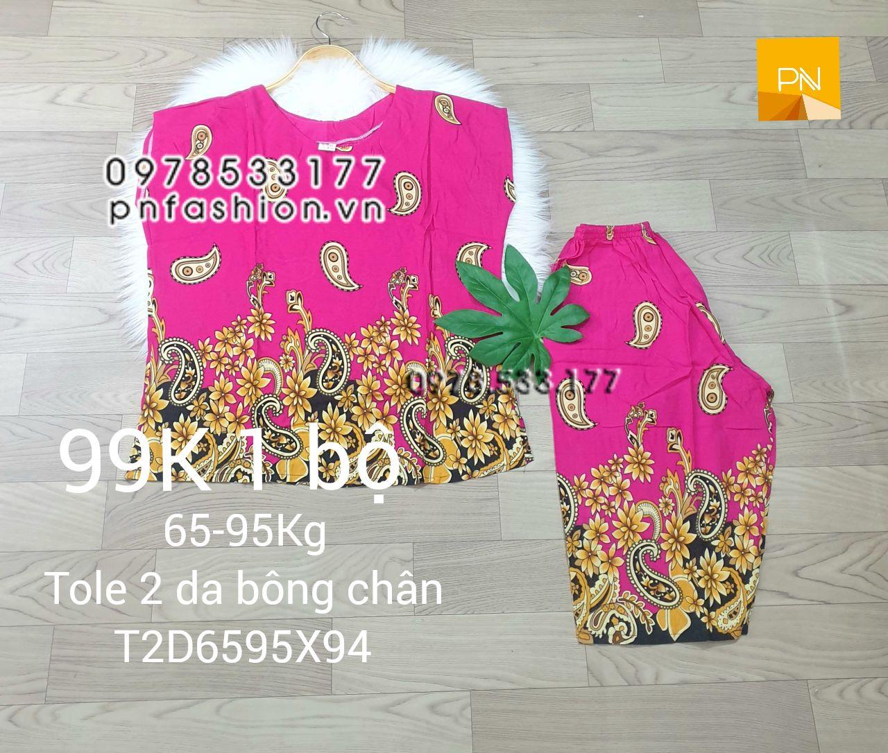 [65-95kg] Đồ bộ trung niên tole 2 da quần lửng bông chân size đại - T2D6595X94