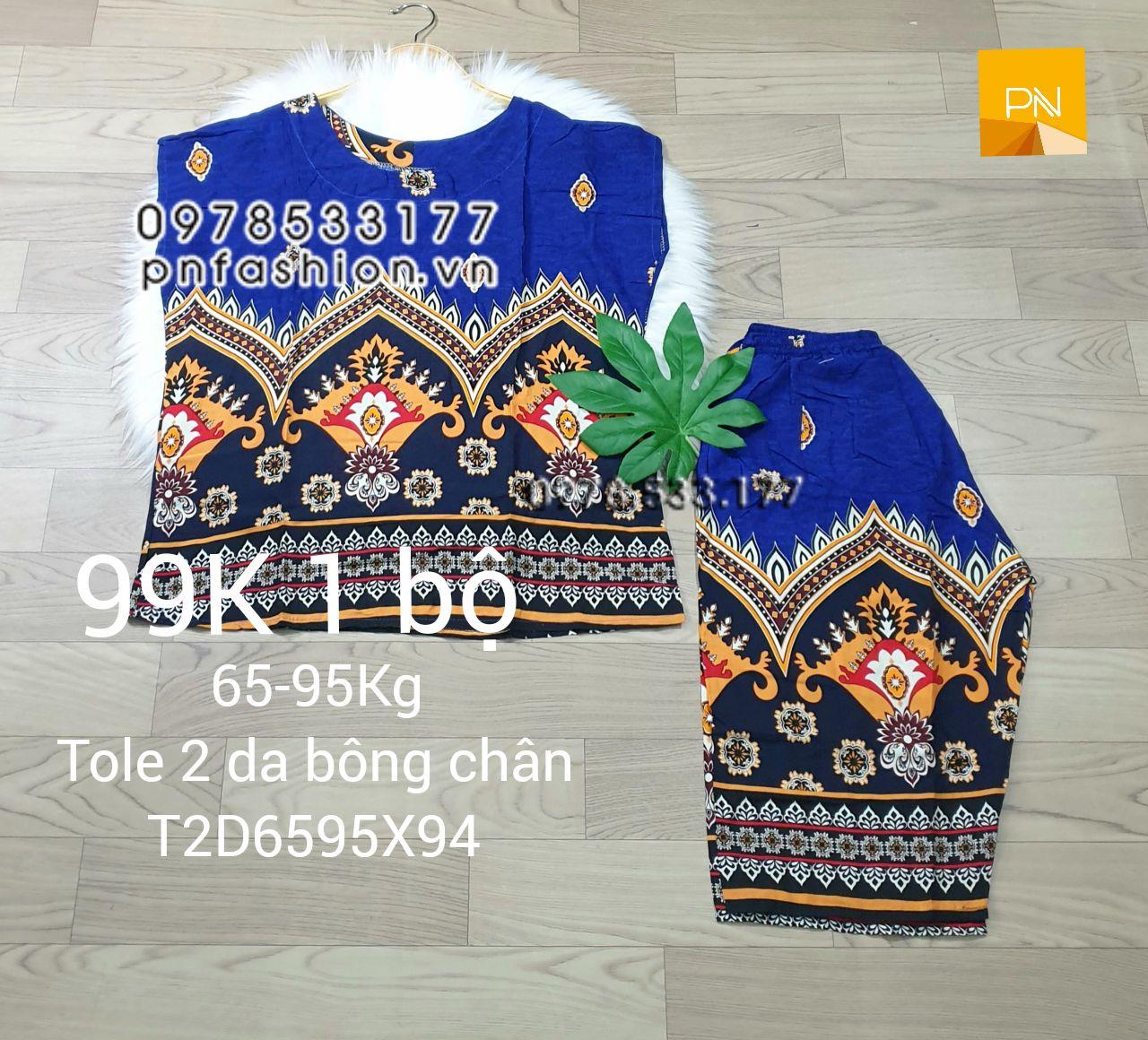 [65-95kg] Đồ bộ trung niên tole 2 da quần lửng bông chân size đại - T2D6595X94