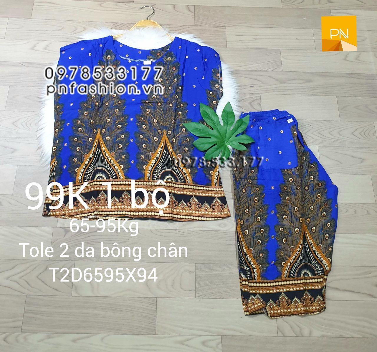 [65-95kg] Đồ bộ trung niên tole 2 da quần lửng bông chân size đại - T2D6595X94