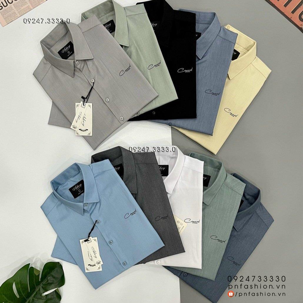 Áo sơ mi nam tay dài màu lụa - L5X-PN672