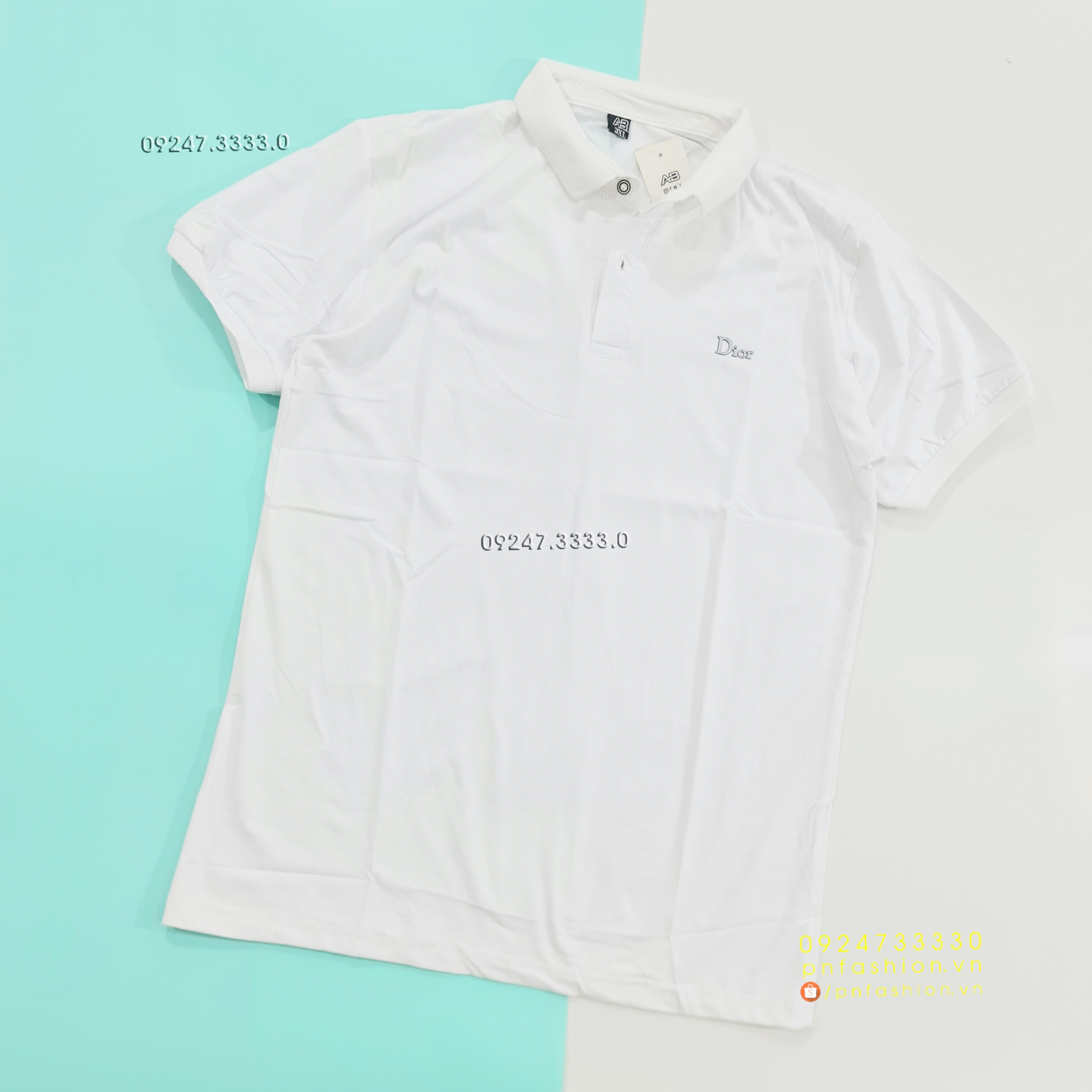 [53-60kg] Áo thun nam có cổ tay ngắn vải cotton 4 chiều - PN241121-2XL