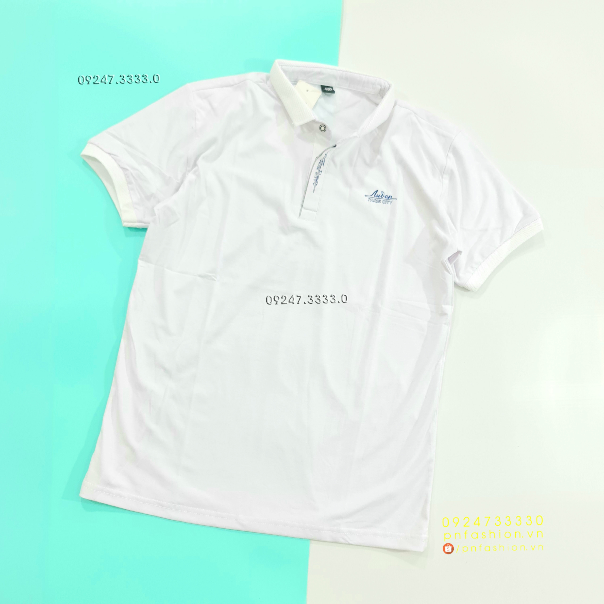 [53-60kg] Áo thun nam có cổ tay ngắn vải cotton 4 chiều - PN241121-2XL