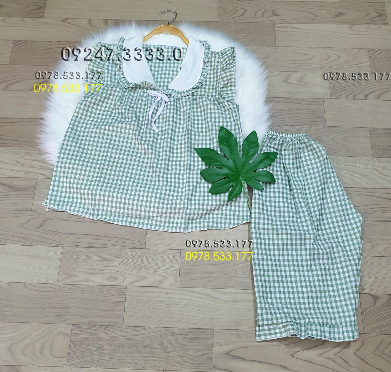 Bộ mặc nhà lụa lửng Kate đẹp dễ thương trẻ trung - LK4055X33