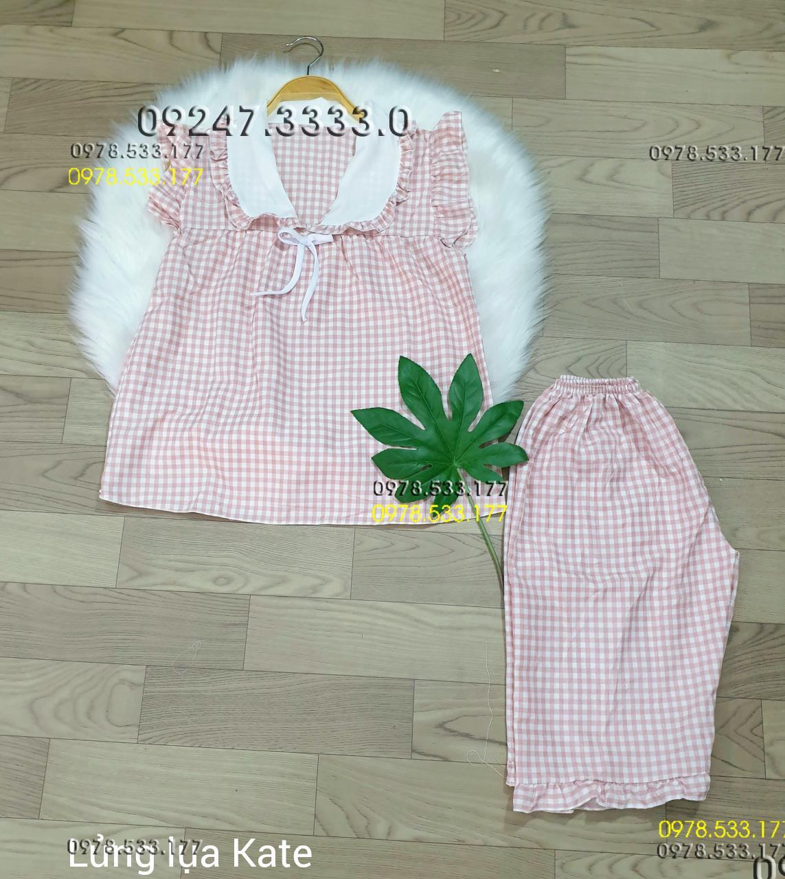 Bộ mặc nhà lụa lửng Kate đẹp dễ thương trẻ trung - LK4055X33