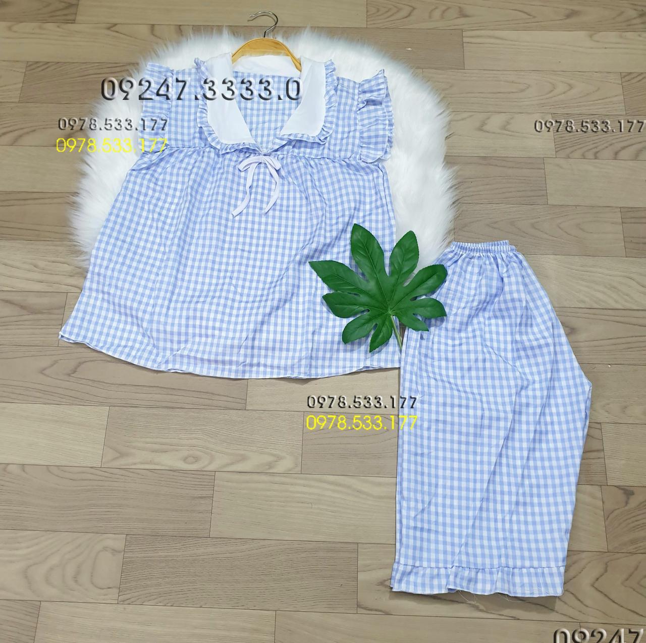 Bộ mặc nhà lụa lửng Kate đẹp dễ thương trẻ trung - LK4055X33