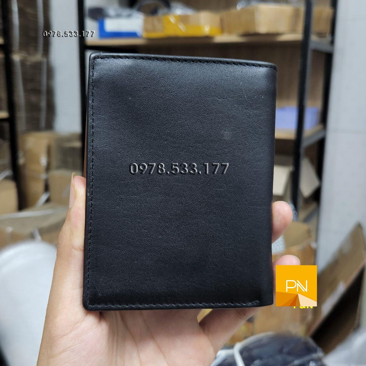 Bóp ví nam đứng da bò thật - L102104