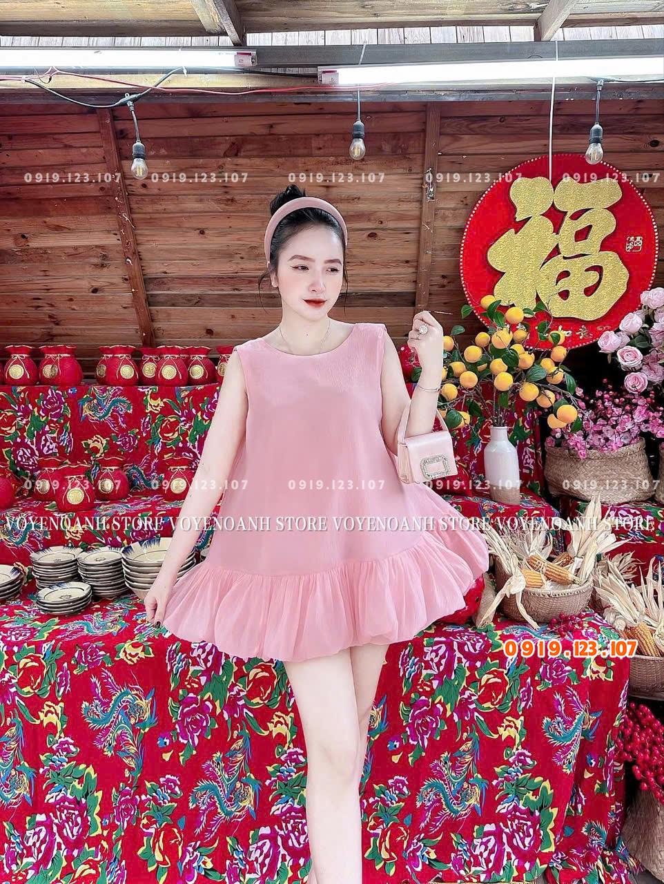 Đầm tk chất qc siêu phẩm Tùng bí - SBT744