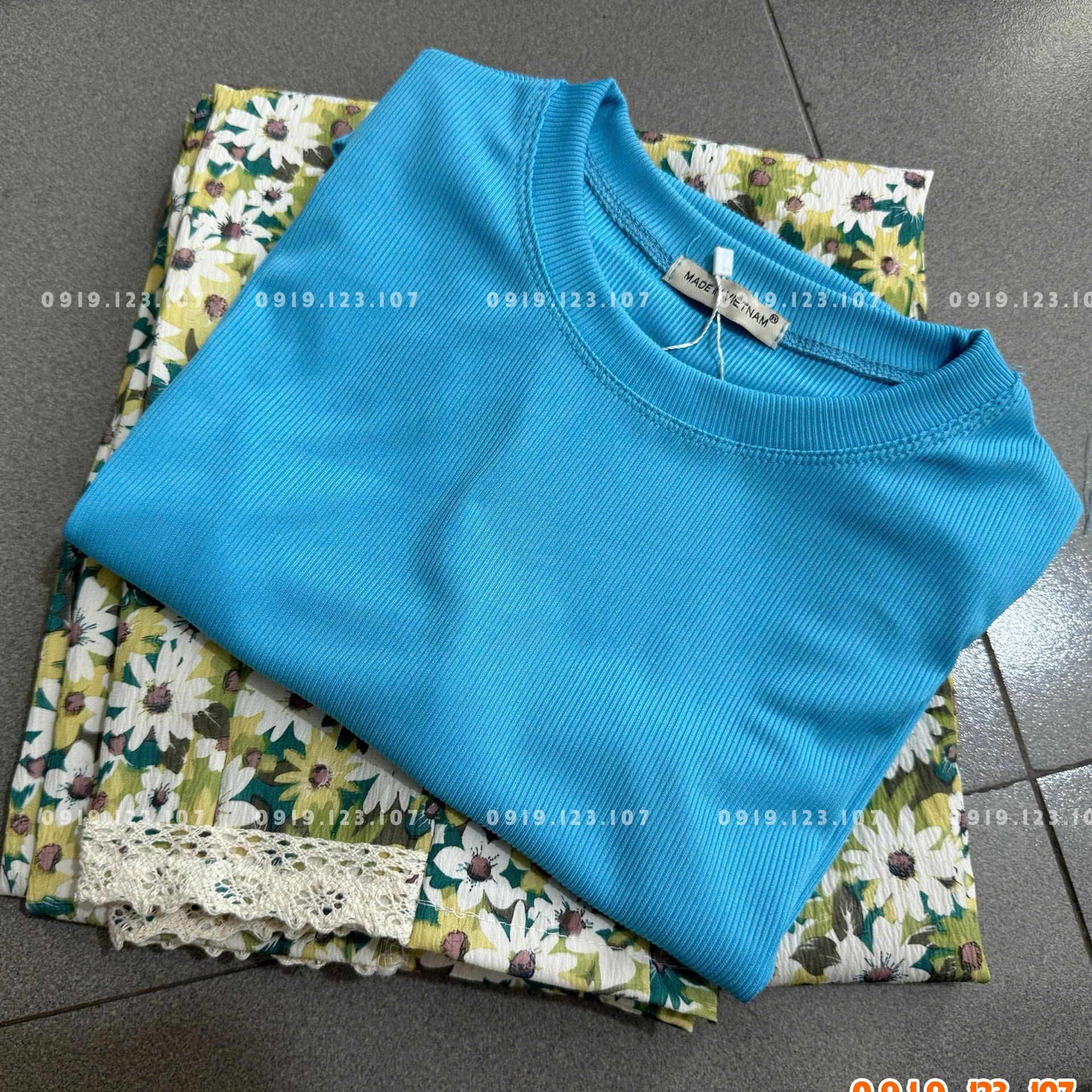 Hoa xanh min mới 80k - Mẫu này Sỉ ri 10bộ đủ màu - THU1737