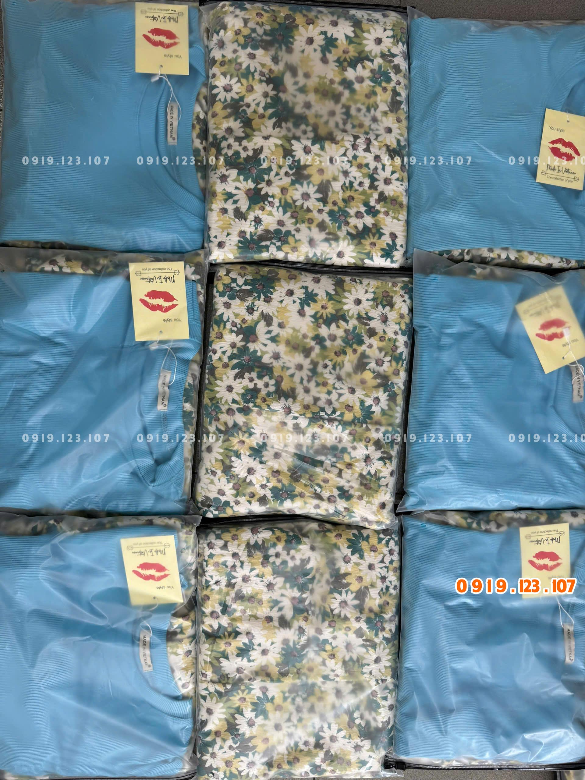 Hoa xanh min mới 80k - Mẫu này Sỉ ri 10bộ đủ màu - THU1737