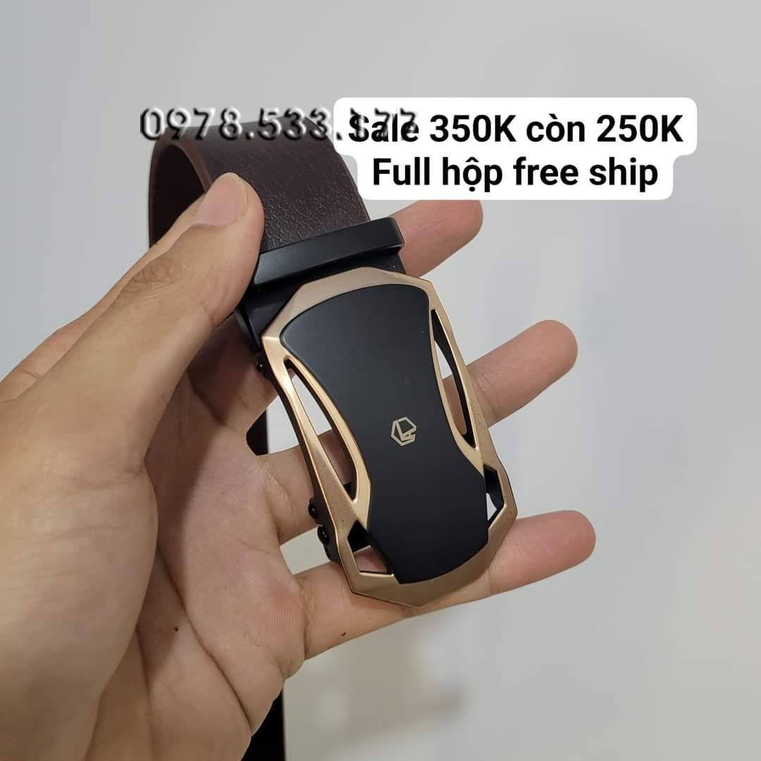 [Sale] Thắt lưng nam hàng đẹp da bò thật sale rẻ - PN732