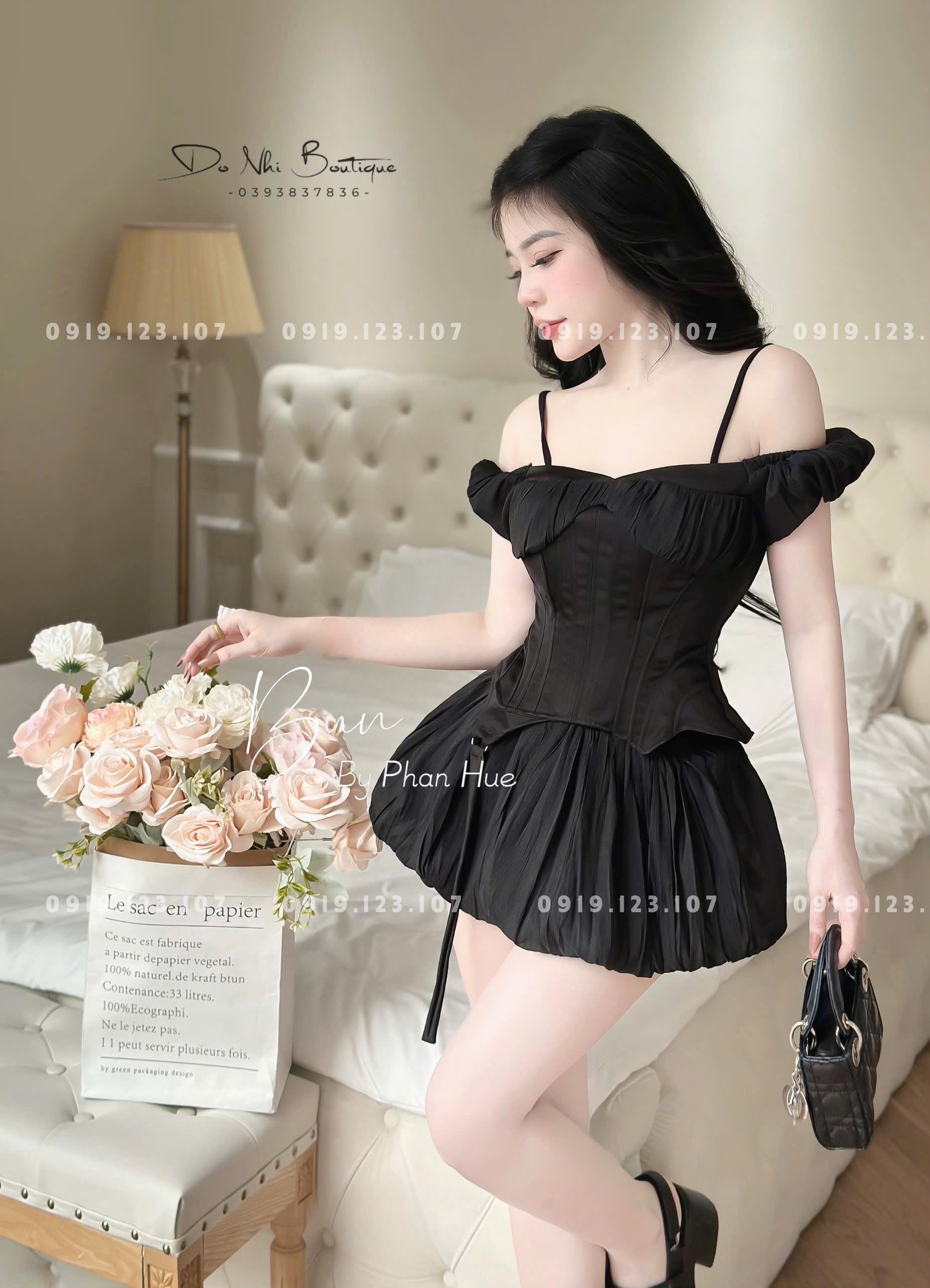 Set tk áo kèm mút ngực + áo rớt vai 2 dây - SBT764