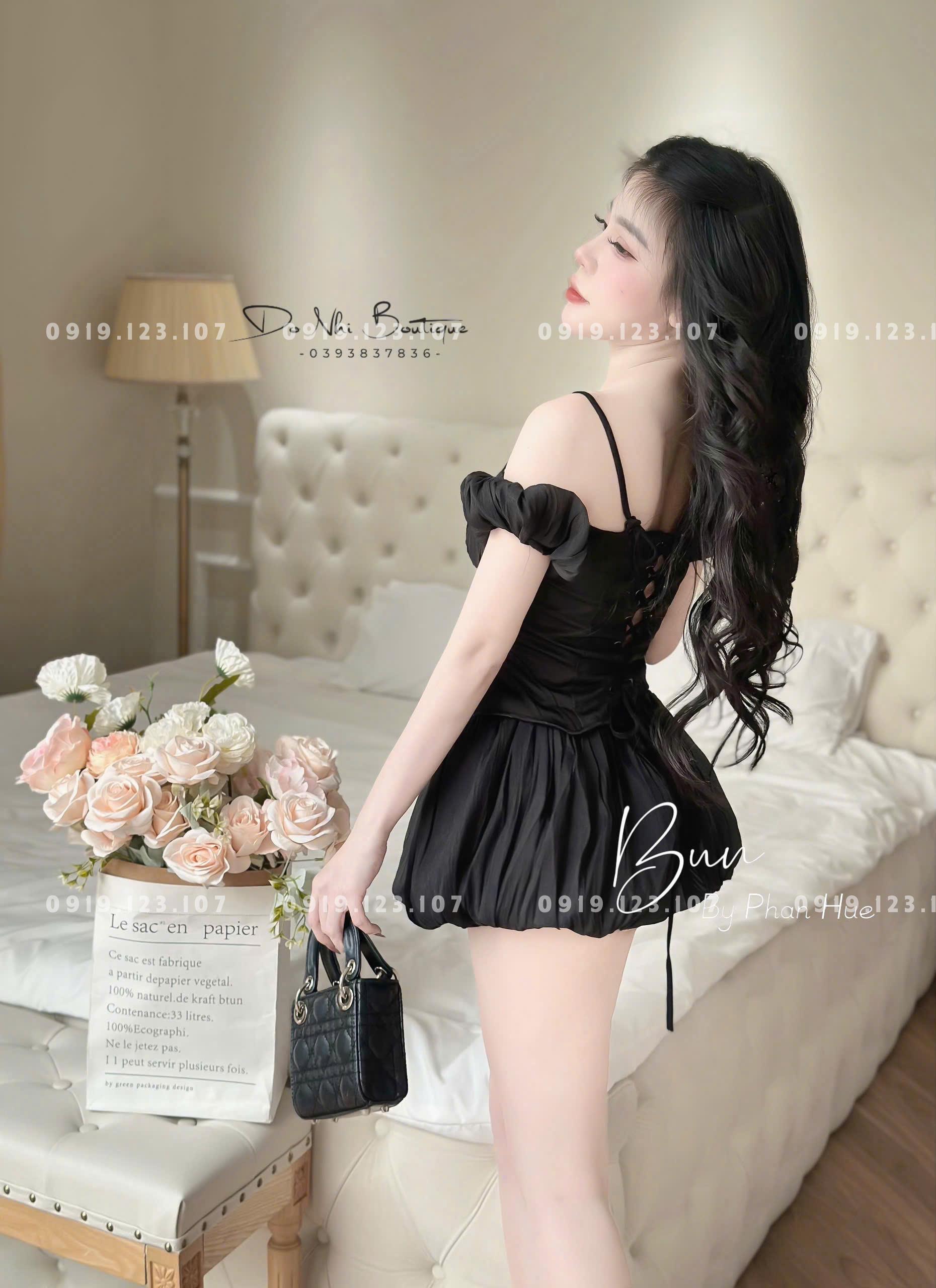 Set tk áo kèm mút ngực + áo rớt vai 2 dây - SBT764