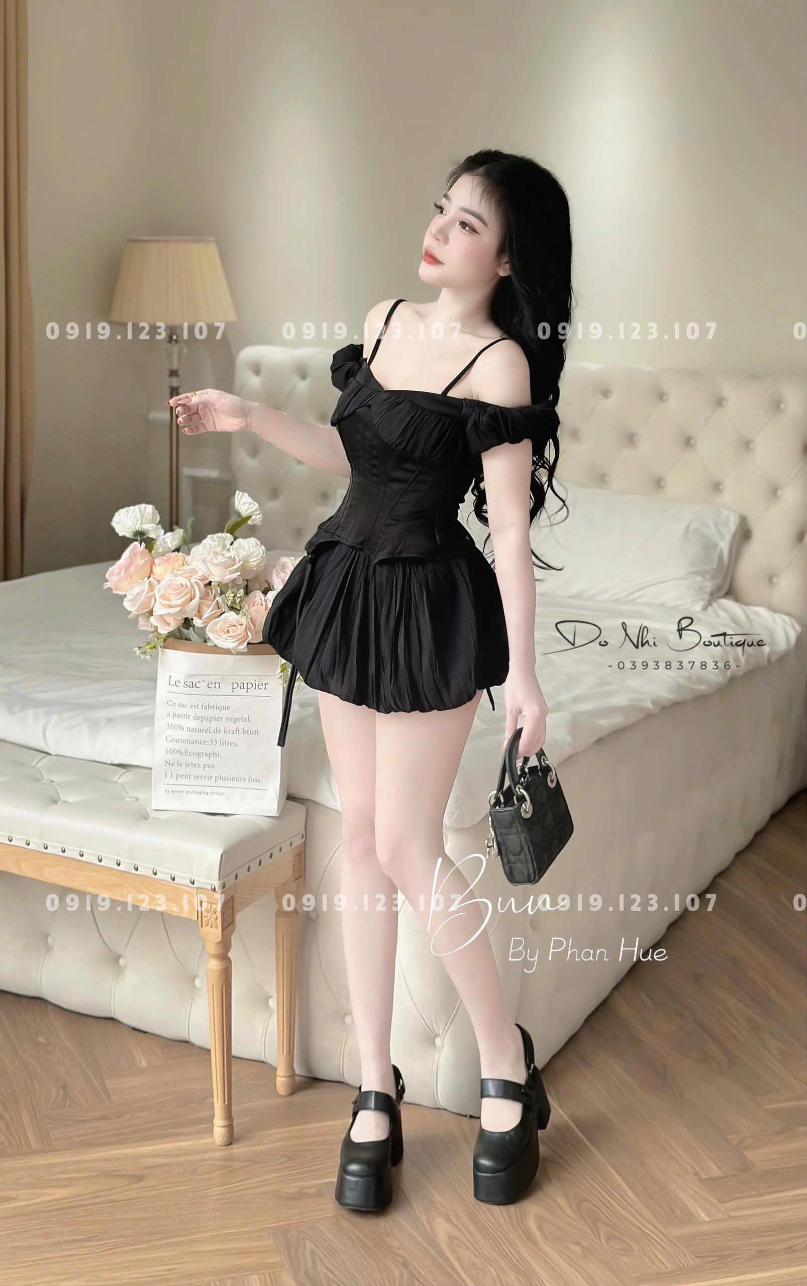 Set tk áo kèm mút ngực + áo rớt vai 2 dây - SBT764