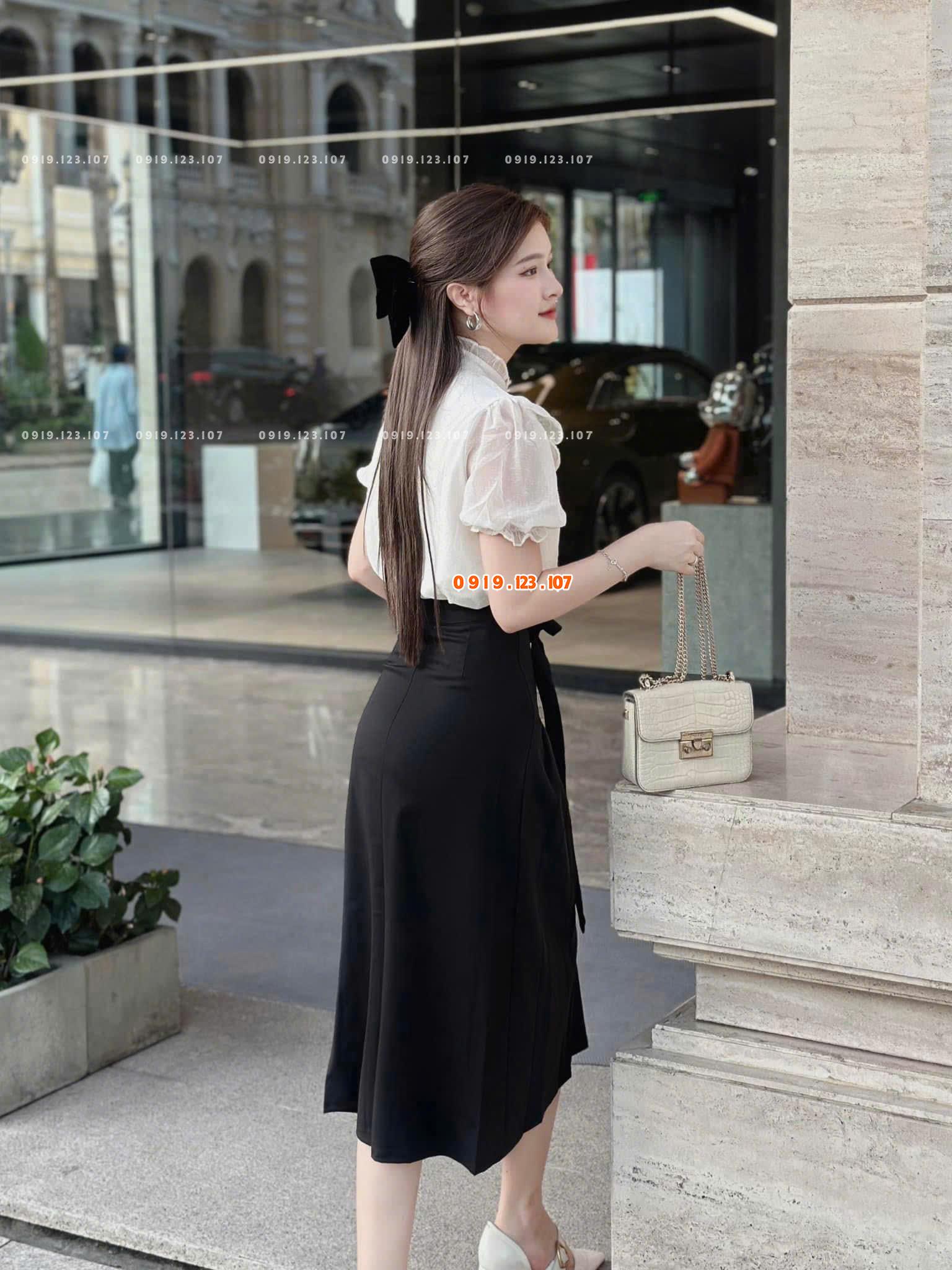 Set tk áo tay phồng + chân váy dáng dài siêu phẩm. Tách 5b 110k-tách 5b 112k