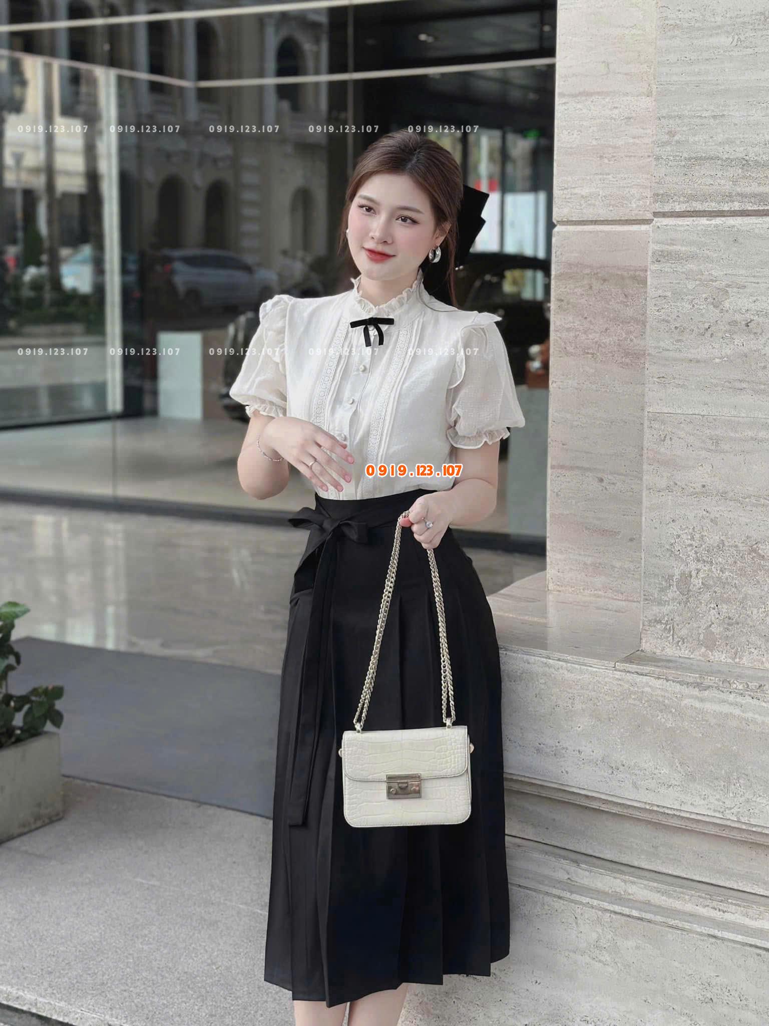 Set tk áo tay phồng + chân váy dáng dài siêu phẩm. Tách 5b 110k-tách 5b 112k