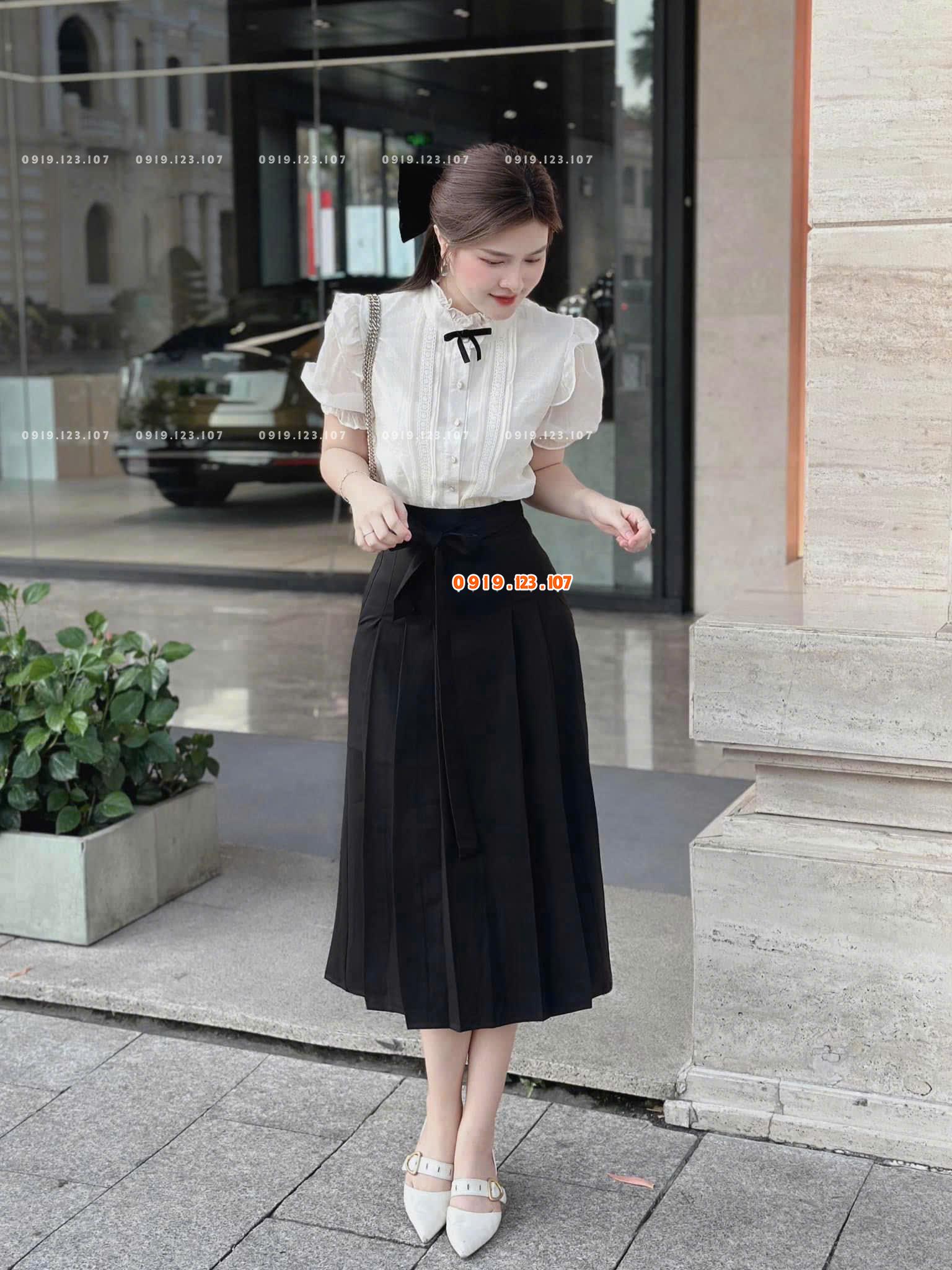 Set tk áo tay phồng + chân váy dáng dài siêu phẩm. Tách 5b 110k-tách 5b 112k