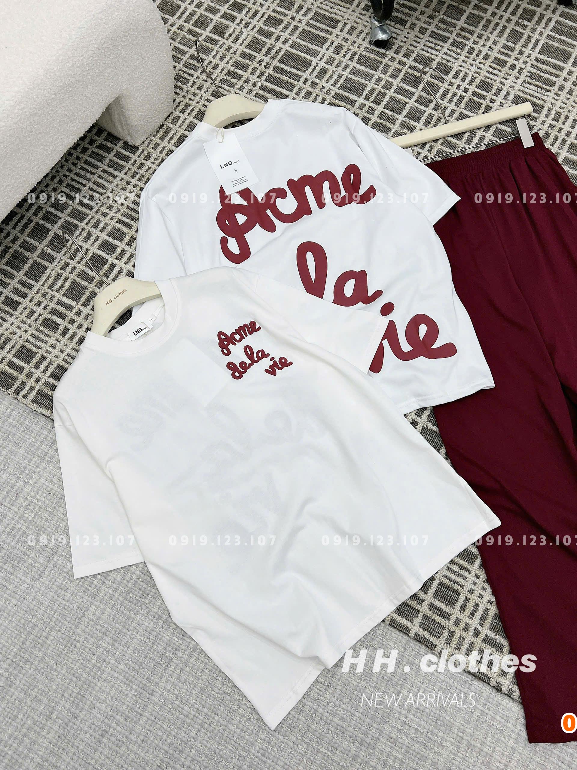 Set tt tăm lạnh phom to in đẹp + quần suông - SBT757