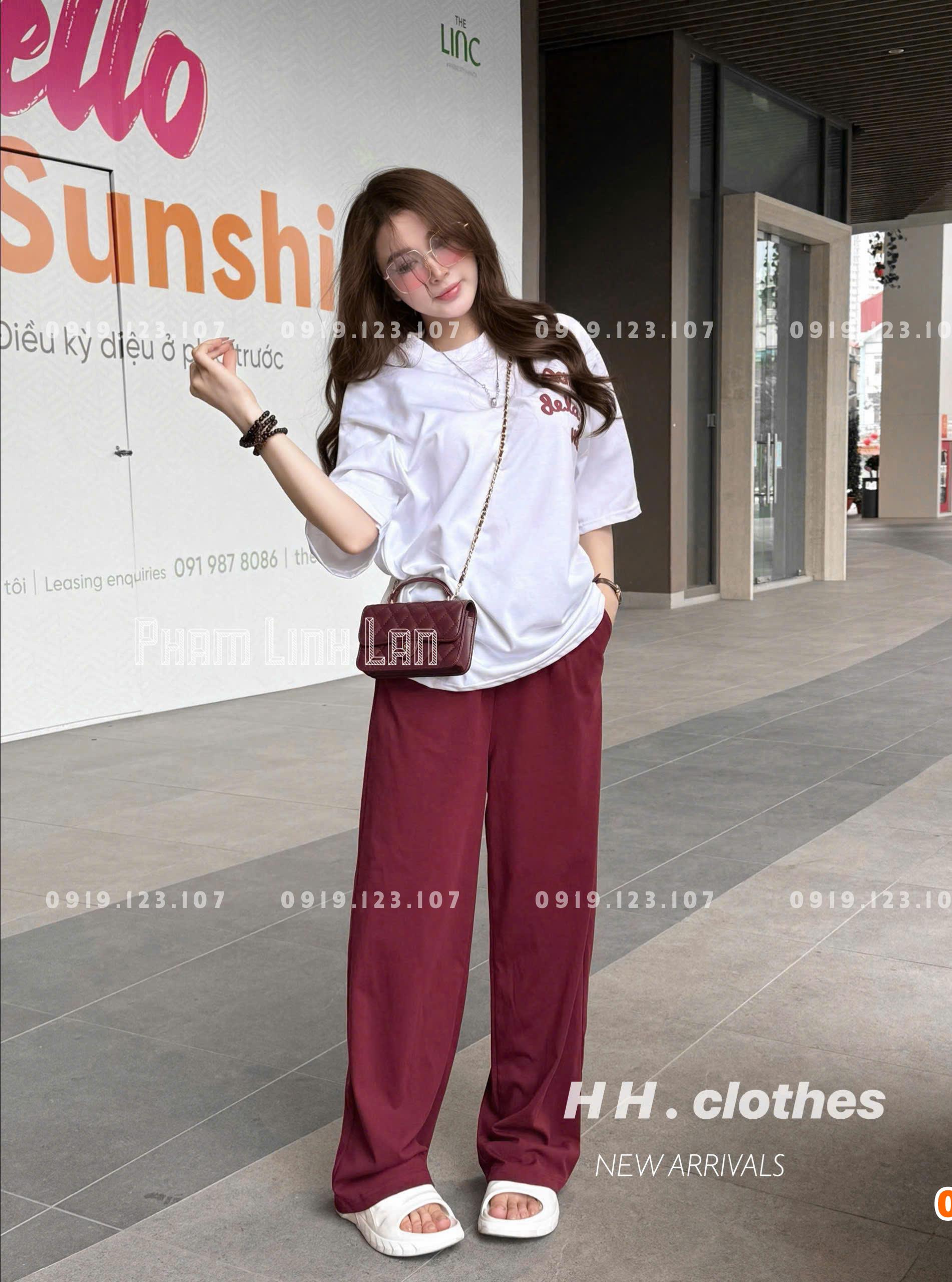 Set tt tăm lạnh phom to in đẹp + quần suông - SBT757