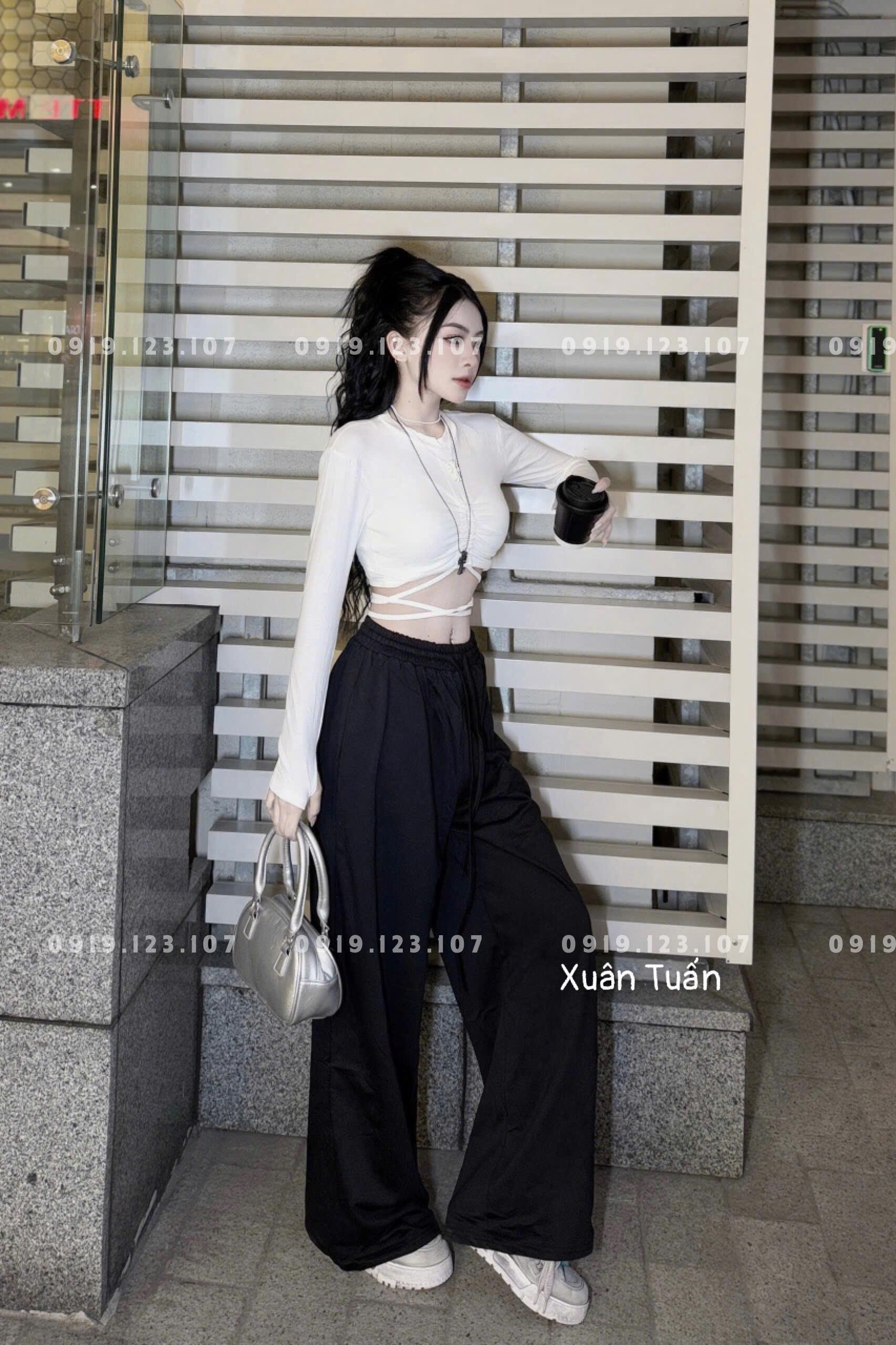 Set tt tăm lạnh phom to td nhún ngực + quần suông siêu phẩm có tách sỉ 5 - HSBT754