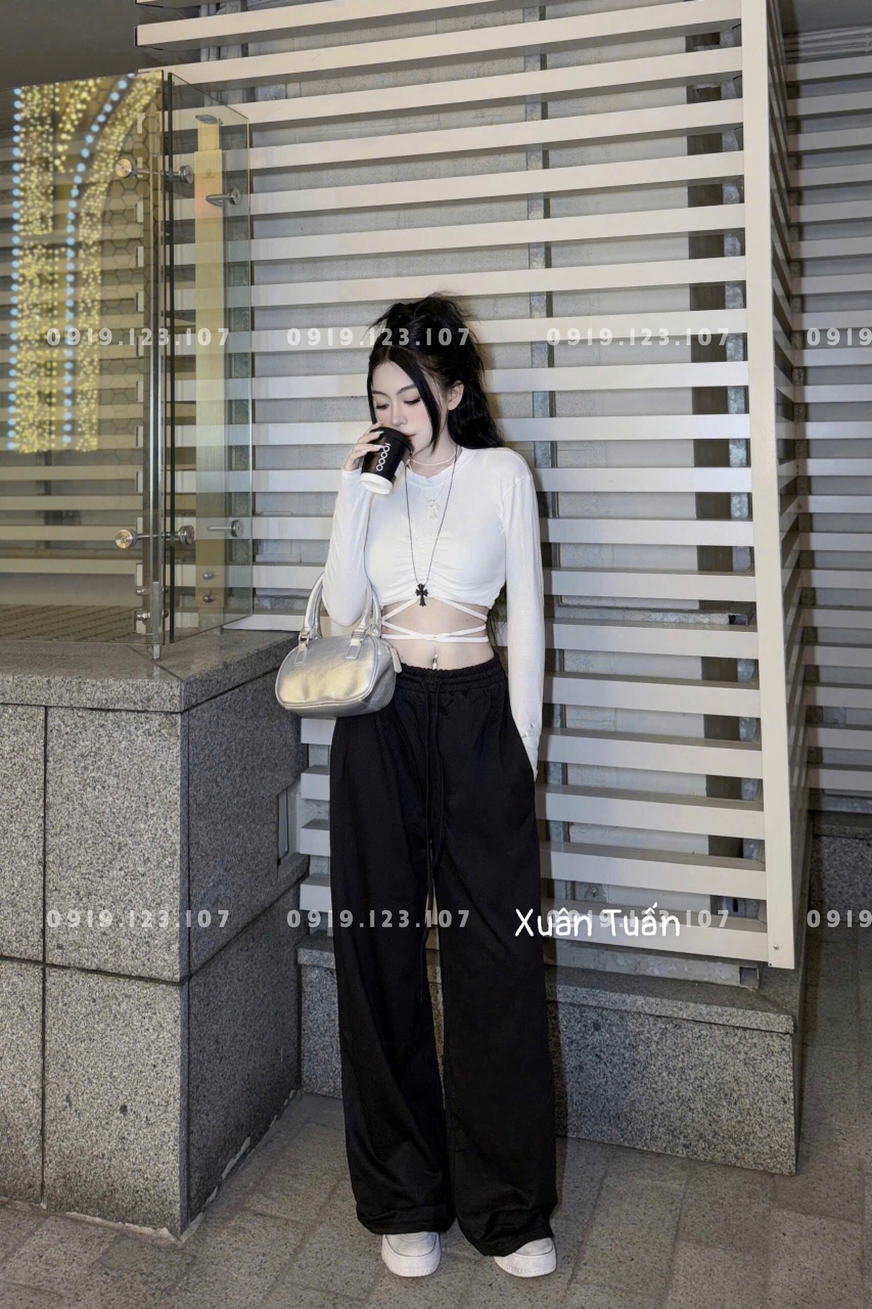 Set tt tăm lạnh phom to td nhún ngực + quần suông siêu phẩm có tách sỉ 5 - HSBT754