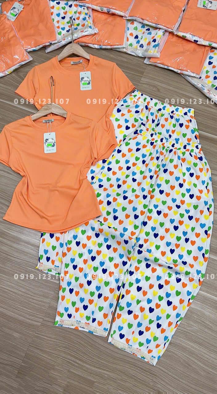 Set tt tăm lạnh + quần đủi baggy in full phối ren siêu phẩm - TH82SBT766