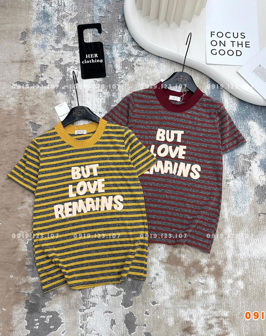 Sỉ áo thun kẻ chữ But Love - hàng QC cao cấp - SBT756
