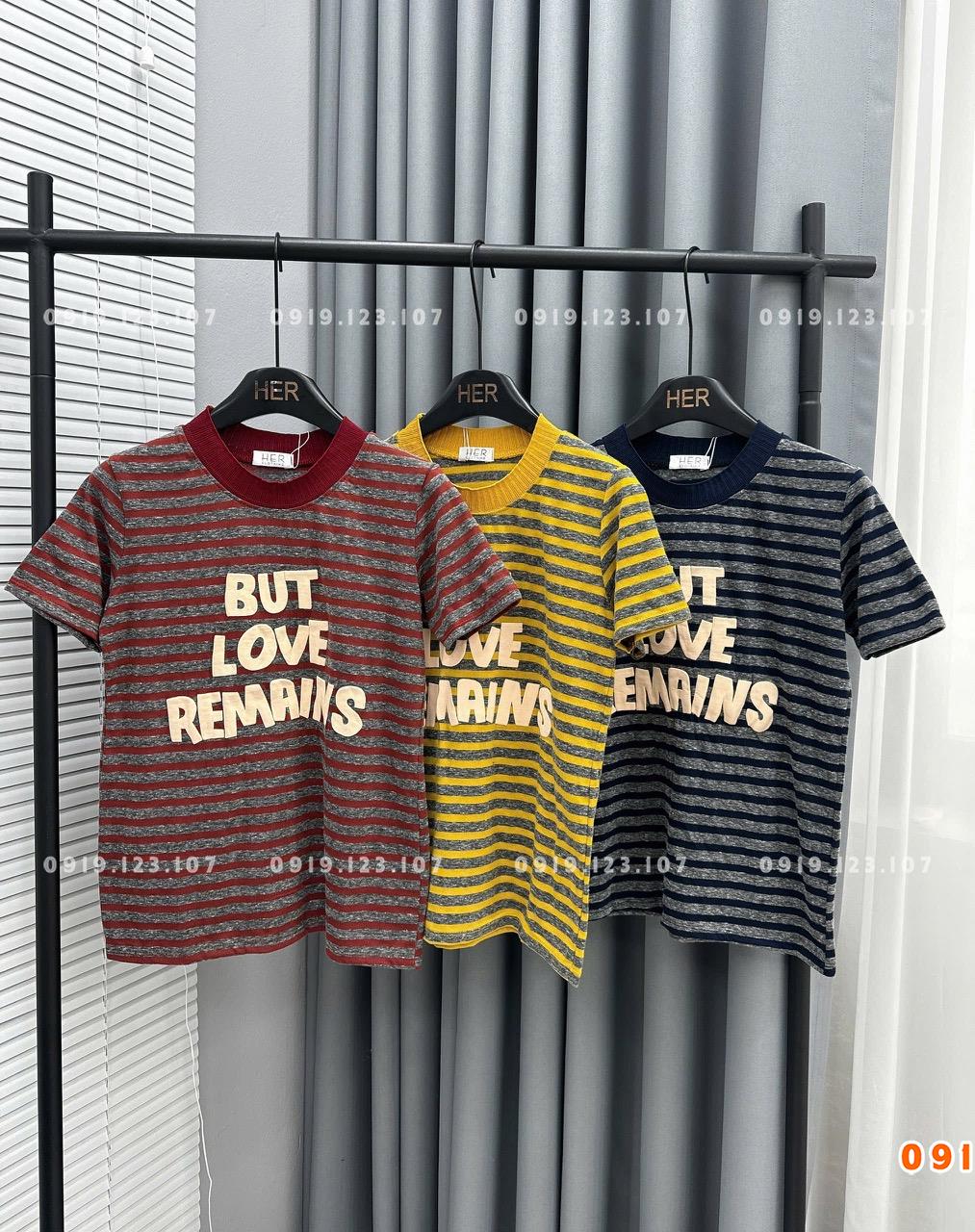Sỉ áo thun kẻ chữ But Love - hàng QC cao cấp - SBT756