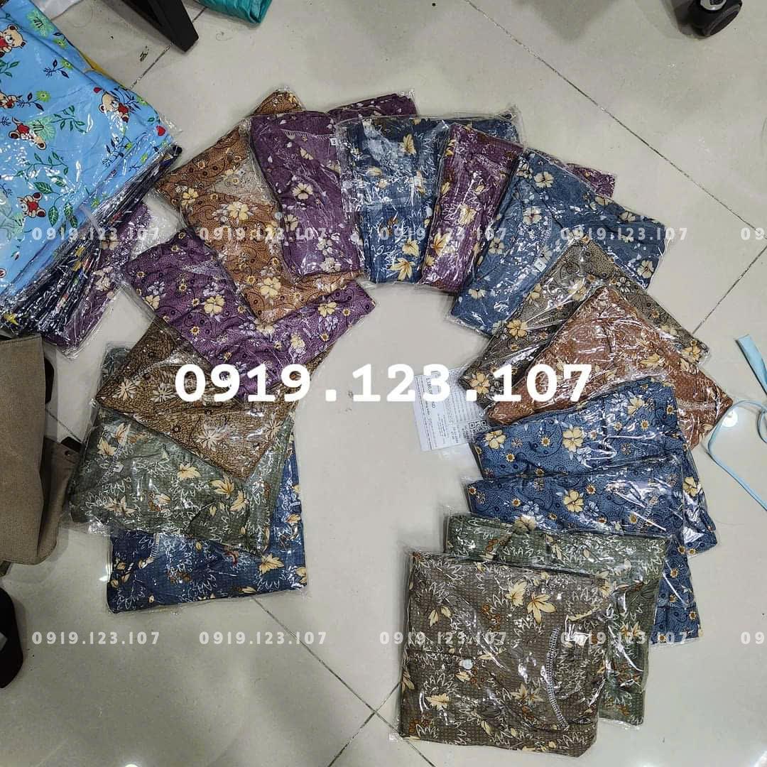 [Size 12345 35-70kg] Sỉ đồ bà già thun lạnh tay ngắn quần dài kiểu túi bà ba, có nút - MN741